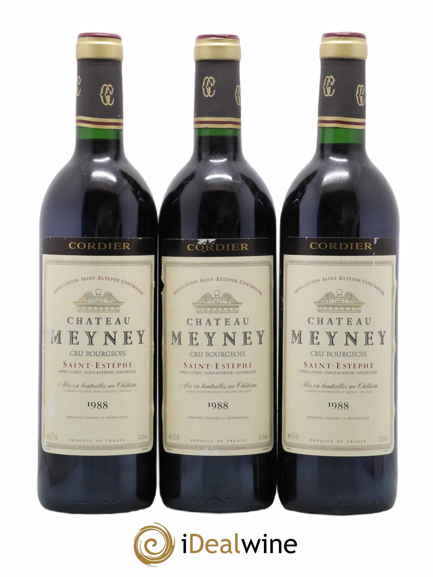 Château Meyney 1988 - Lot de 3 bouteilles - 0
