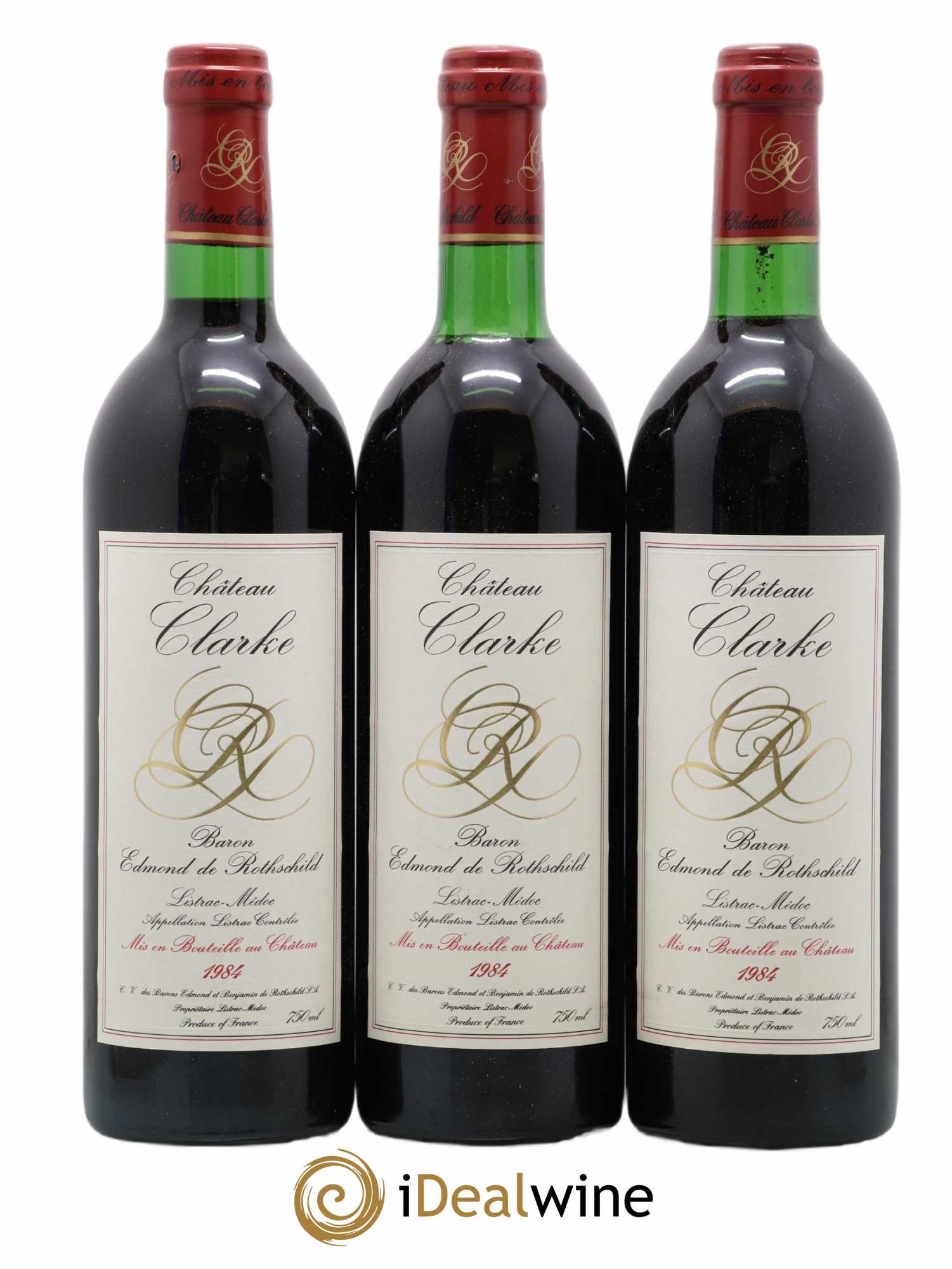 Château Clarke 1984 - Lot de 3 bouteilles - 0