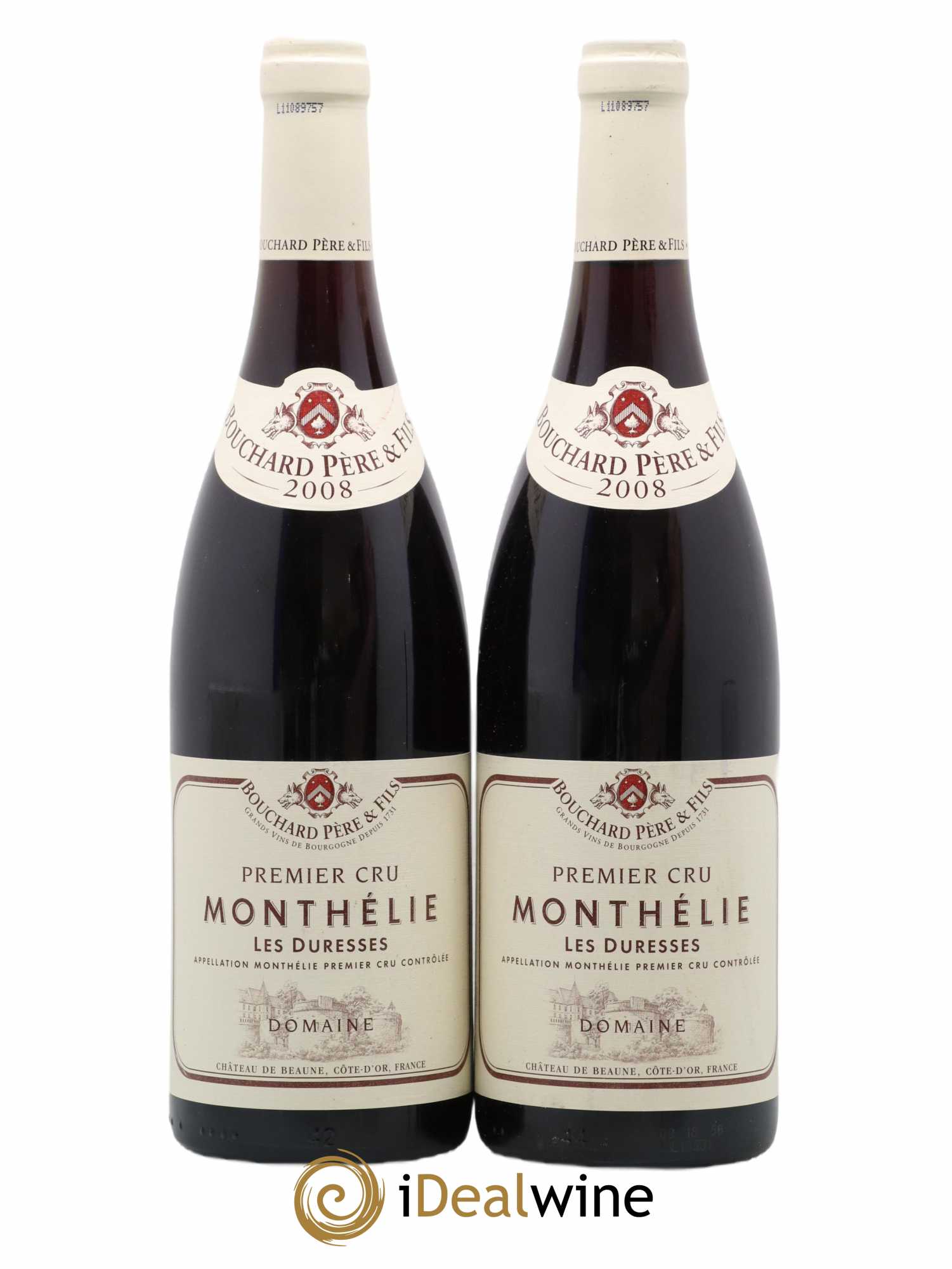 Monthélie 1er Cru Les Duresses Bouchard Père & Fils 2008 - Lot de 2 bouteilles - 0