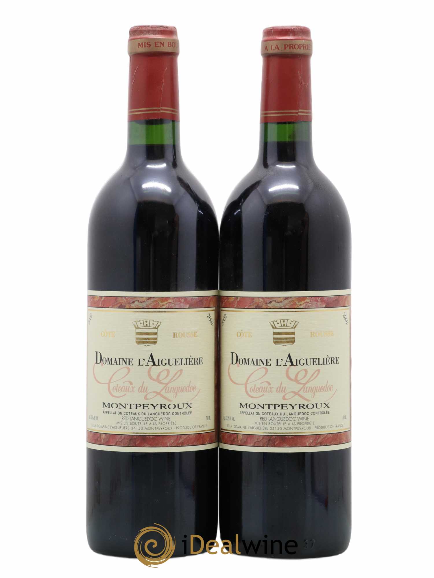 Languedoc Montpeyroux Domaine de l' Aiguelière Cote Rousse A. Commeyras 2002 - Lot de 2 bouteilles - 0