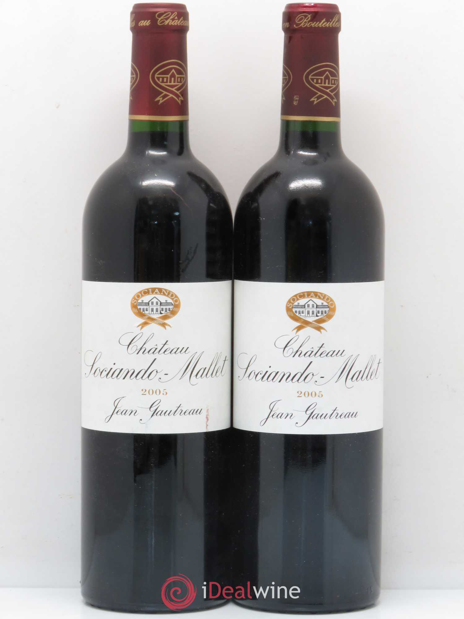 Château Sociando Mallet 2005 - Lot de 2 bouteilles - 0