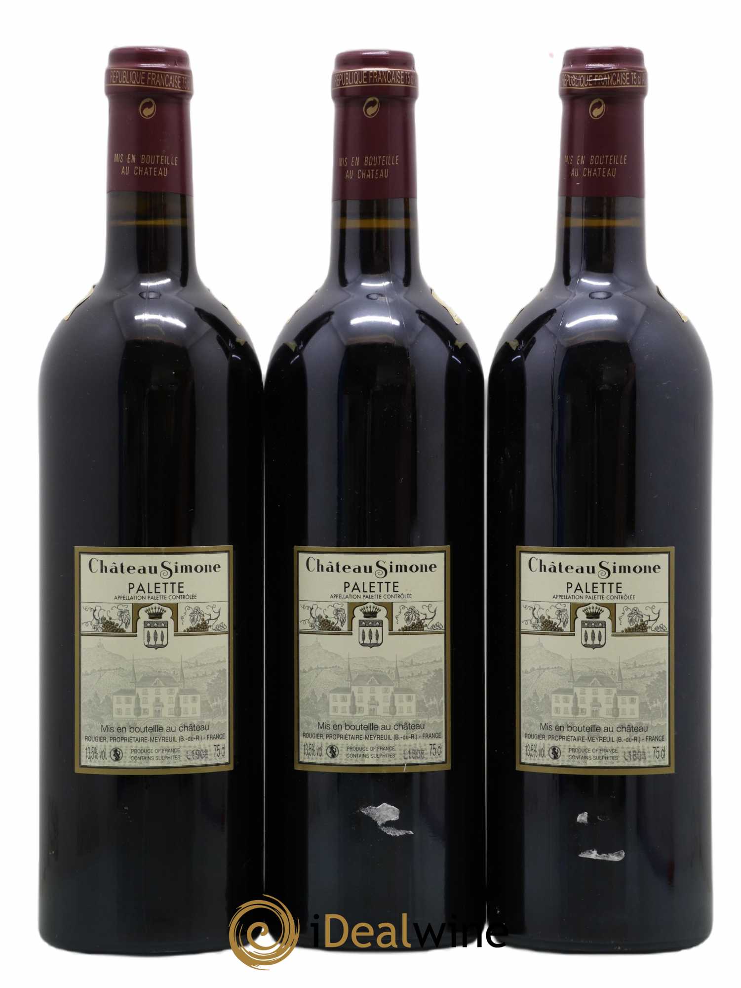 Palette Château Simone Famille Rougier 2011 - Posten von 3 Flaschen - 1
