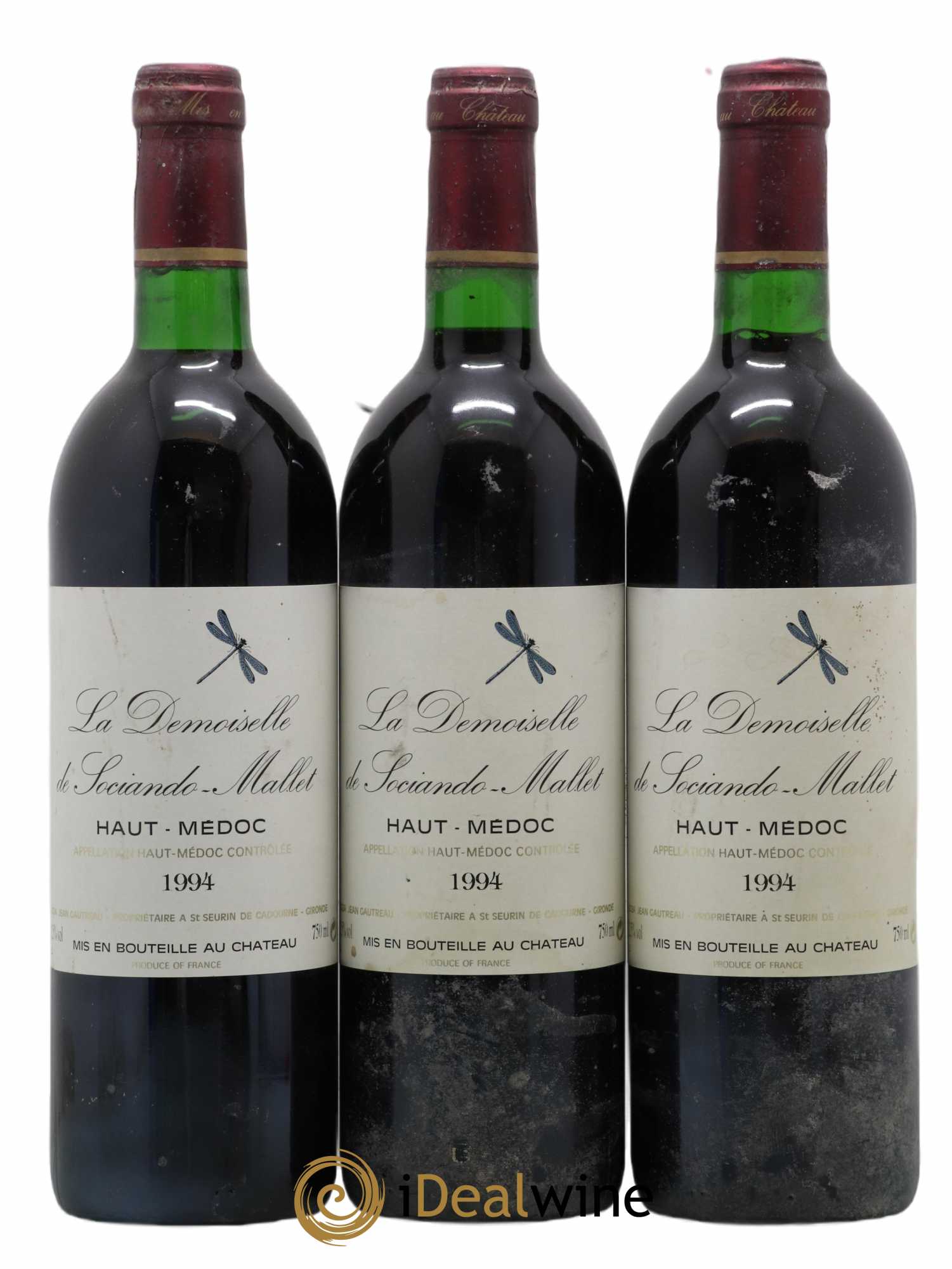 Demoiselle de Sociando Mallet Second Vin 1994 - Lot de 3 bouteilles - 0