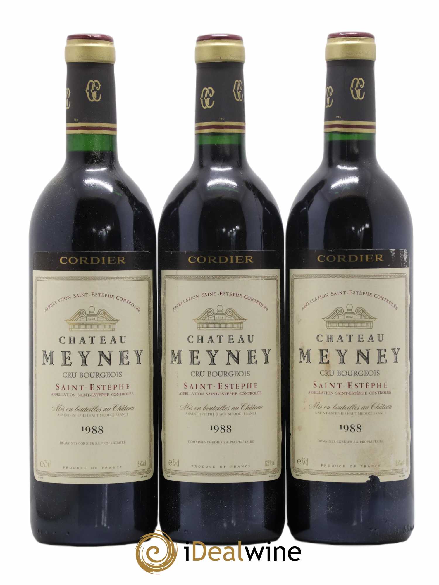 Château Meyney 1988 - Lot de 3 bouteilles - 0
