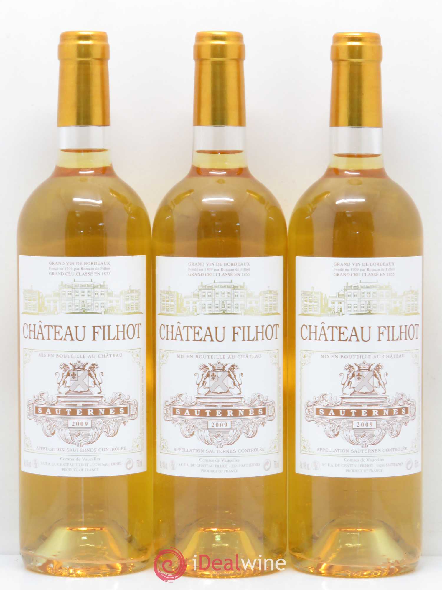 Château Filhot 2ème Grand Cru Classé 2009 - Lotto di 3 bottiglie - 0