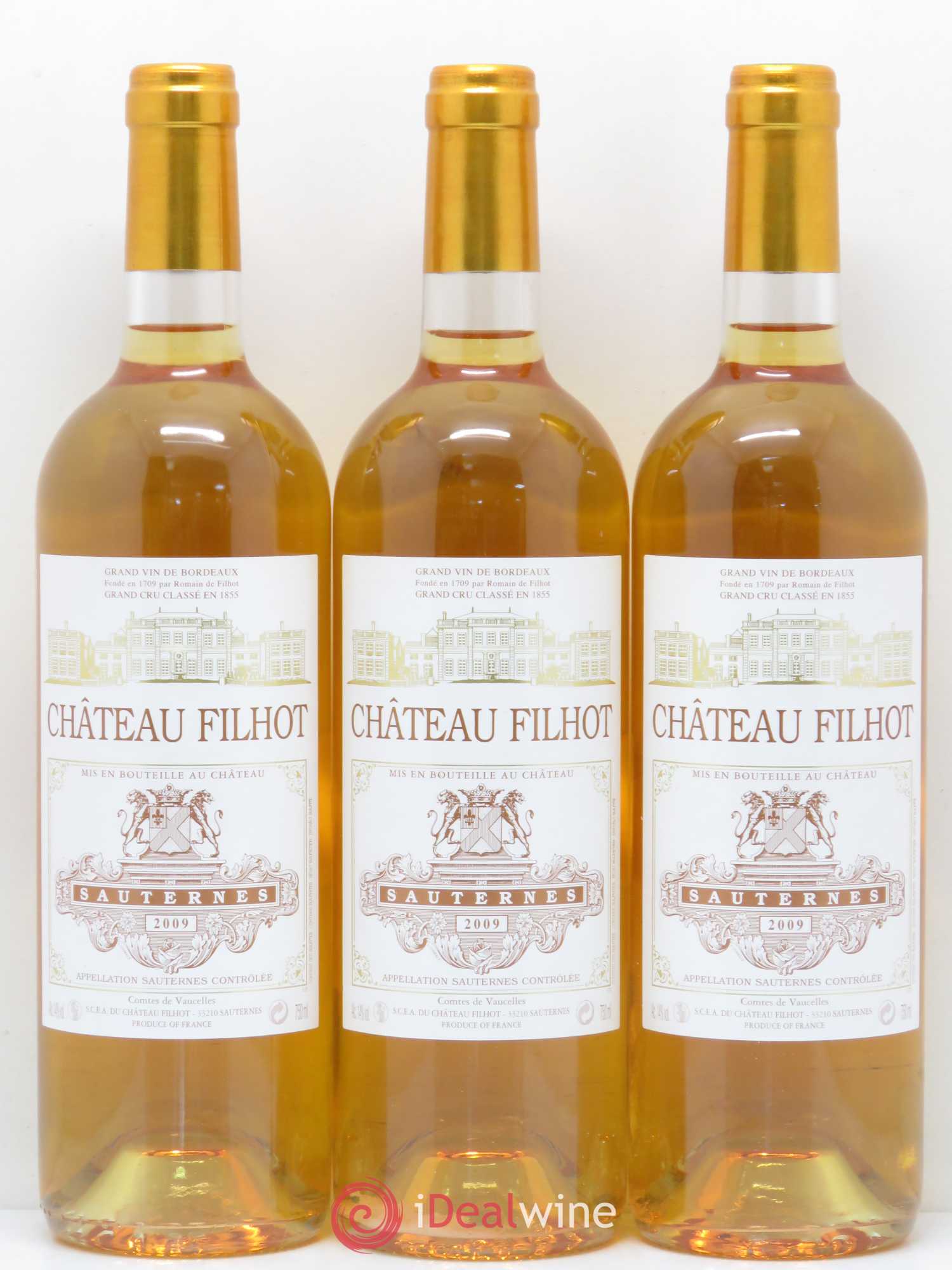 Château Filhot 2ème Grand Cru Classé 2009 - Lotto di 3 bottiglie - 0