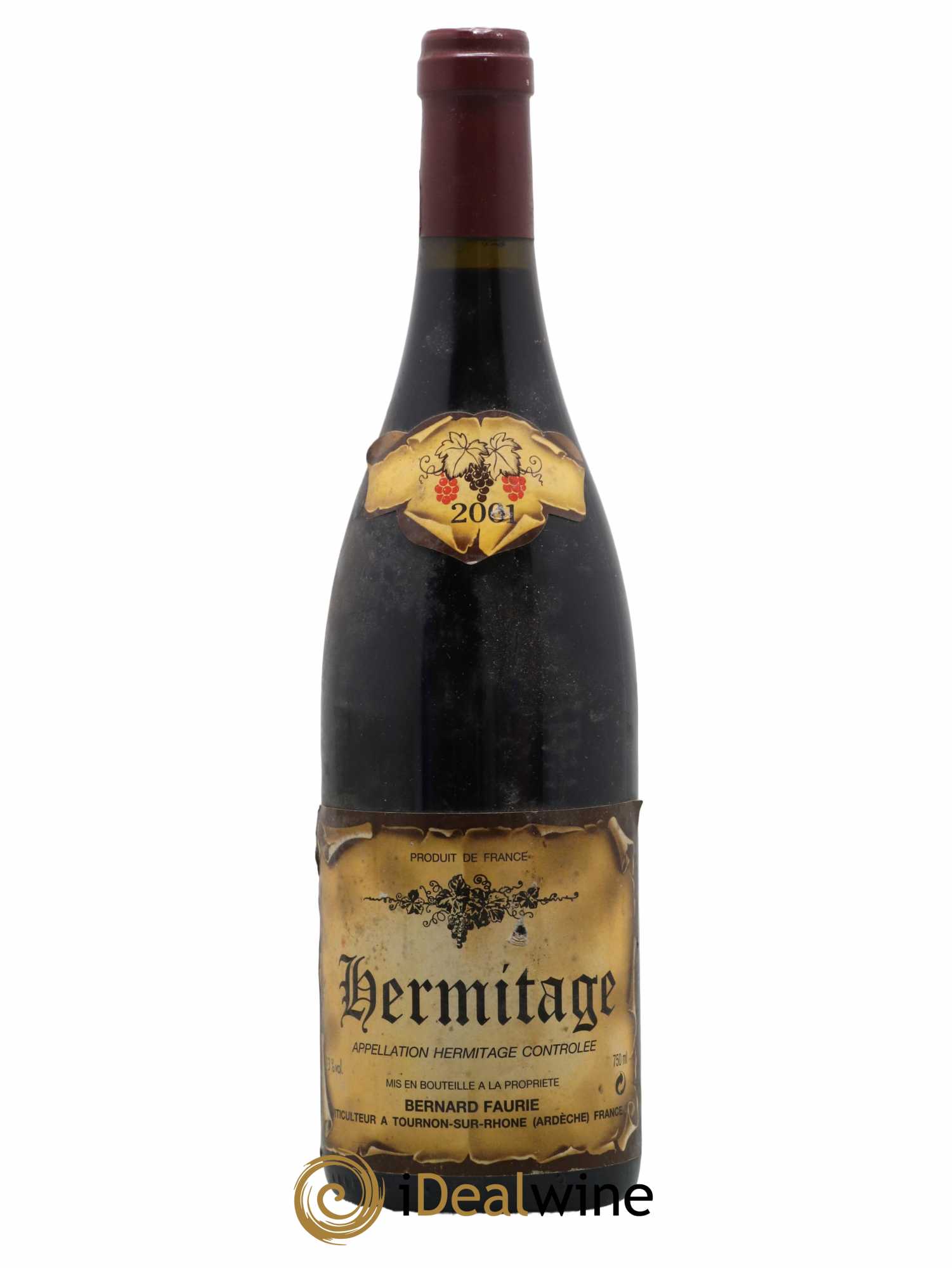 Hermitage Bernard Faurie 2001 - Lot de 1 bouteille - 0