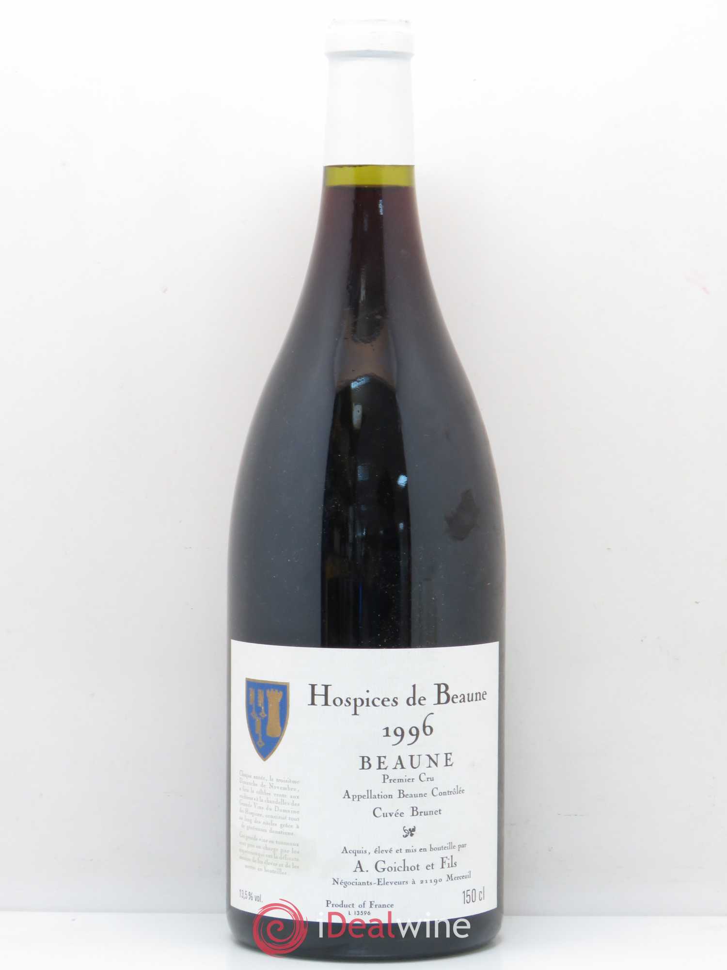 Beaune 1er Cru Cuvée Brunet Hospices de Beaune Mise Goichot 1996 - Lot de 1 magnum - 0