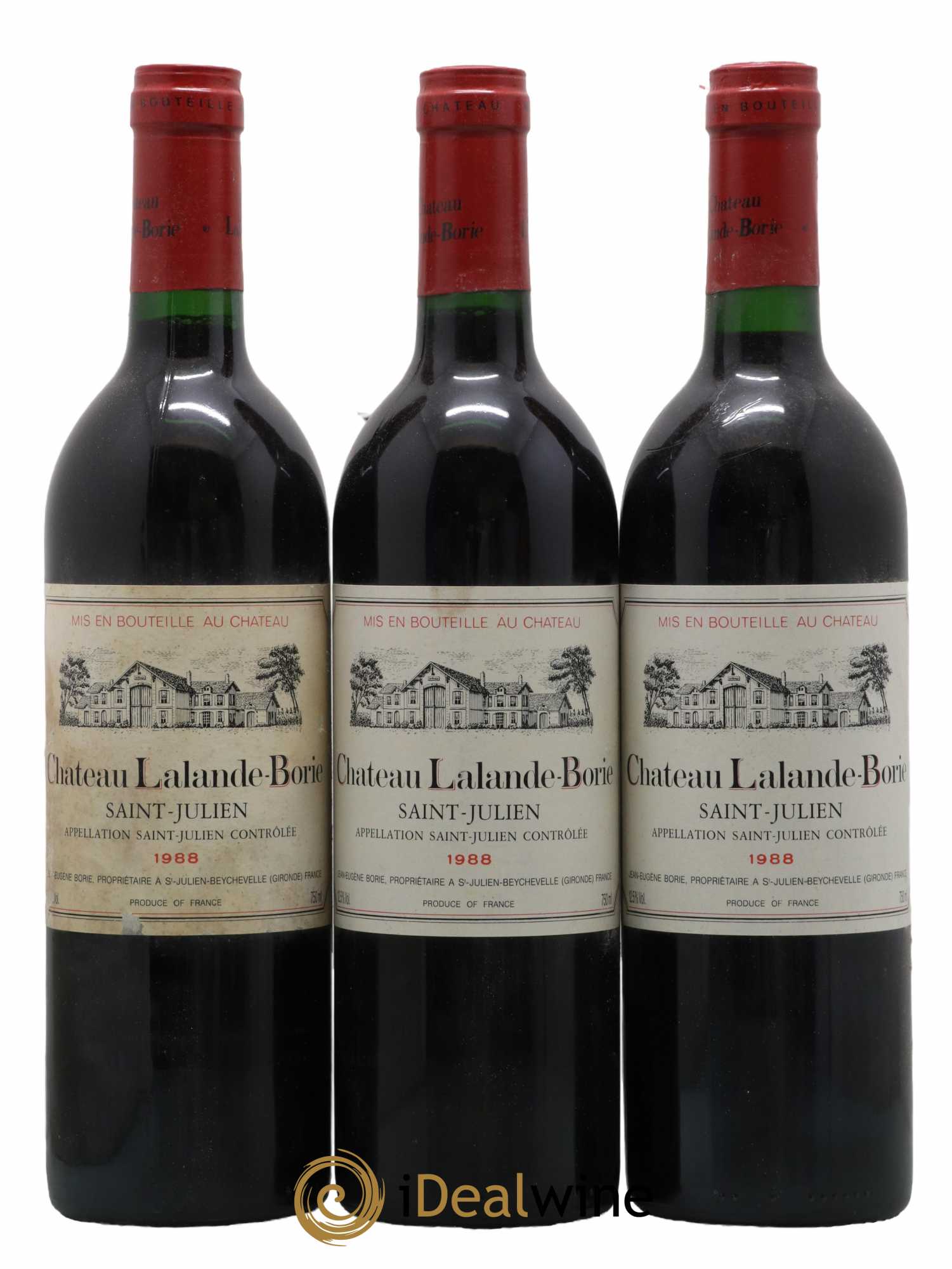 Château Lalande Borie 1988 - Lot of 3 bottles - 0