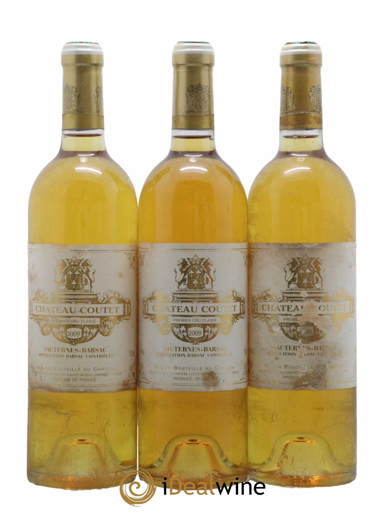 Château Coutet 1er Grand Cru Classé 2009 - Lotto di 3 bottiglie - 0