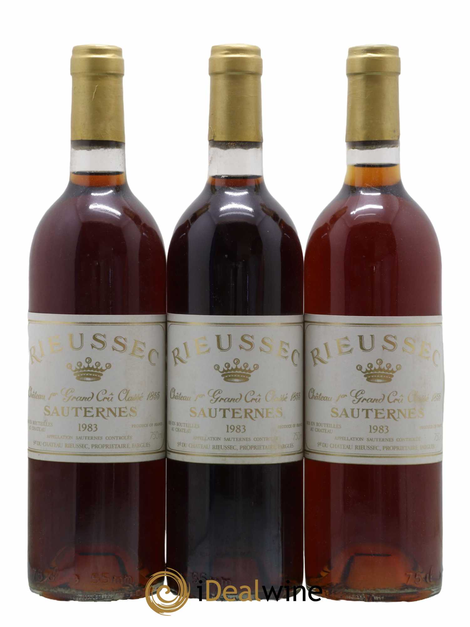 Château Rieussec 1er Grand Cru Classé 1983 - Lot de 3 bouteilles - 0