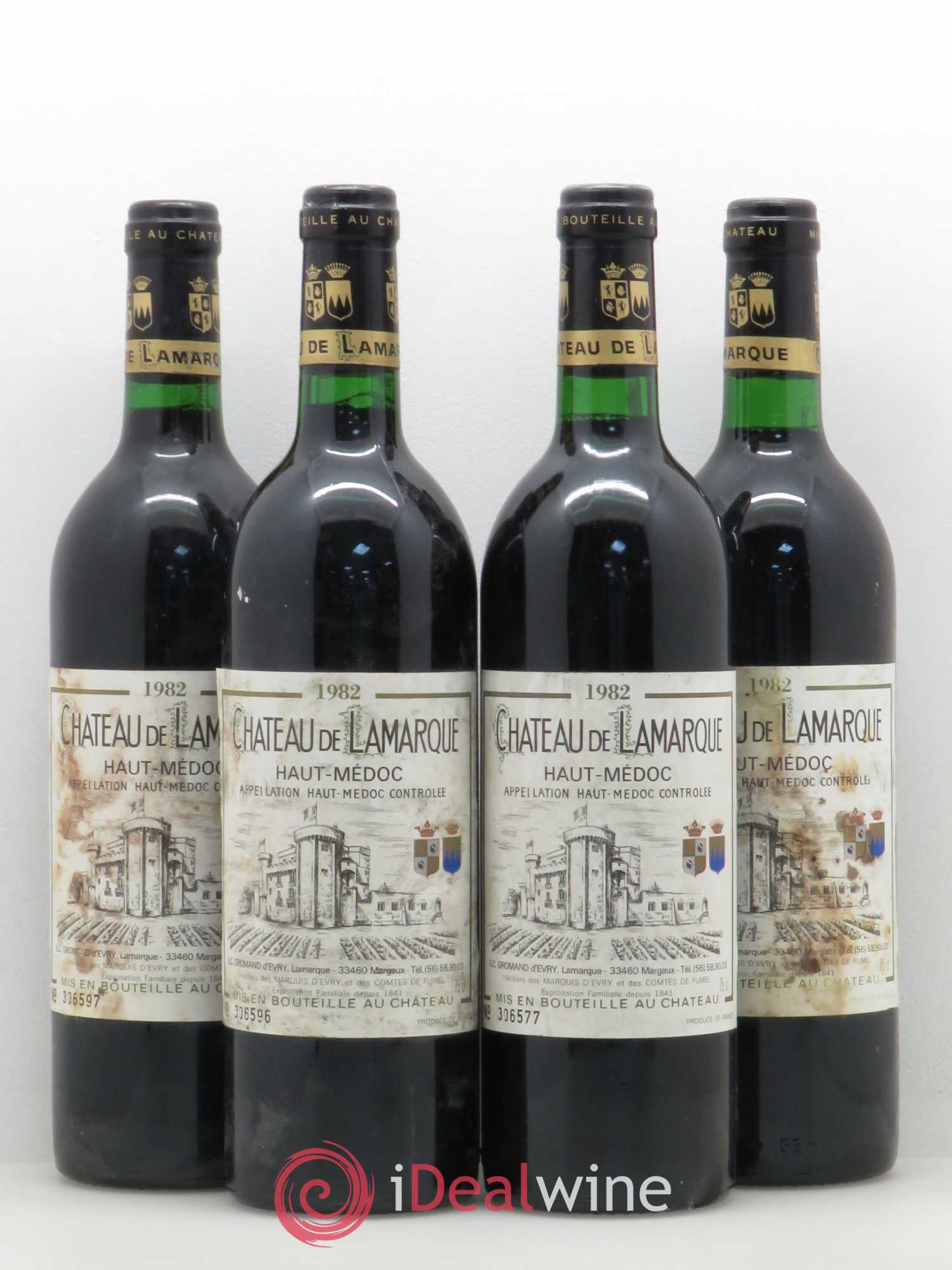 Château de Lamarque Cru Bourgeois 1982 - Lot de 4 bouteilles - 0