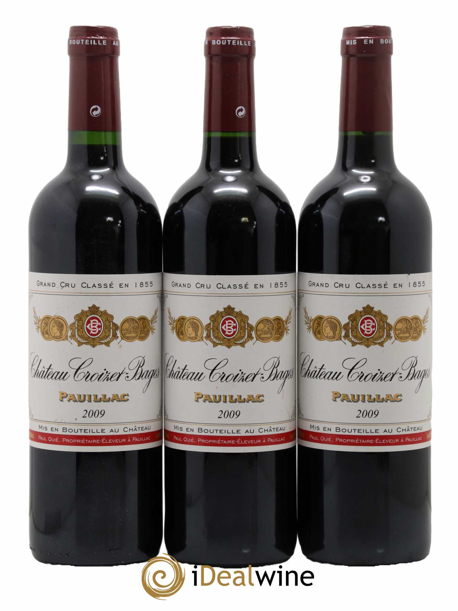 Château Croizet Bages 5ème Grand Cru Classé 2009 - Lot de 3 bouteilles - 0