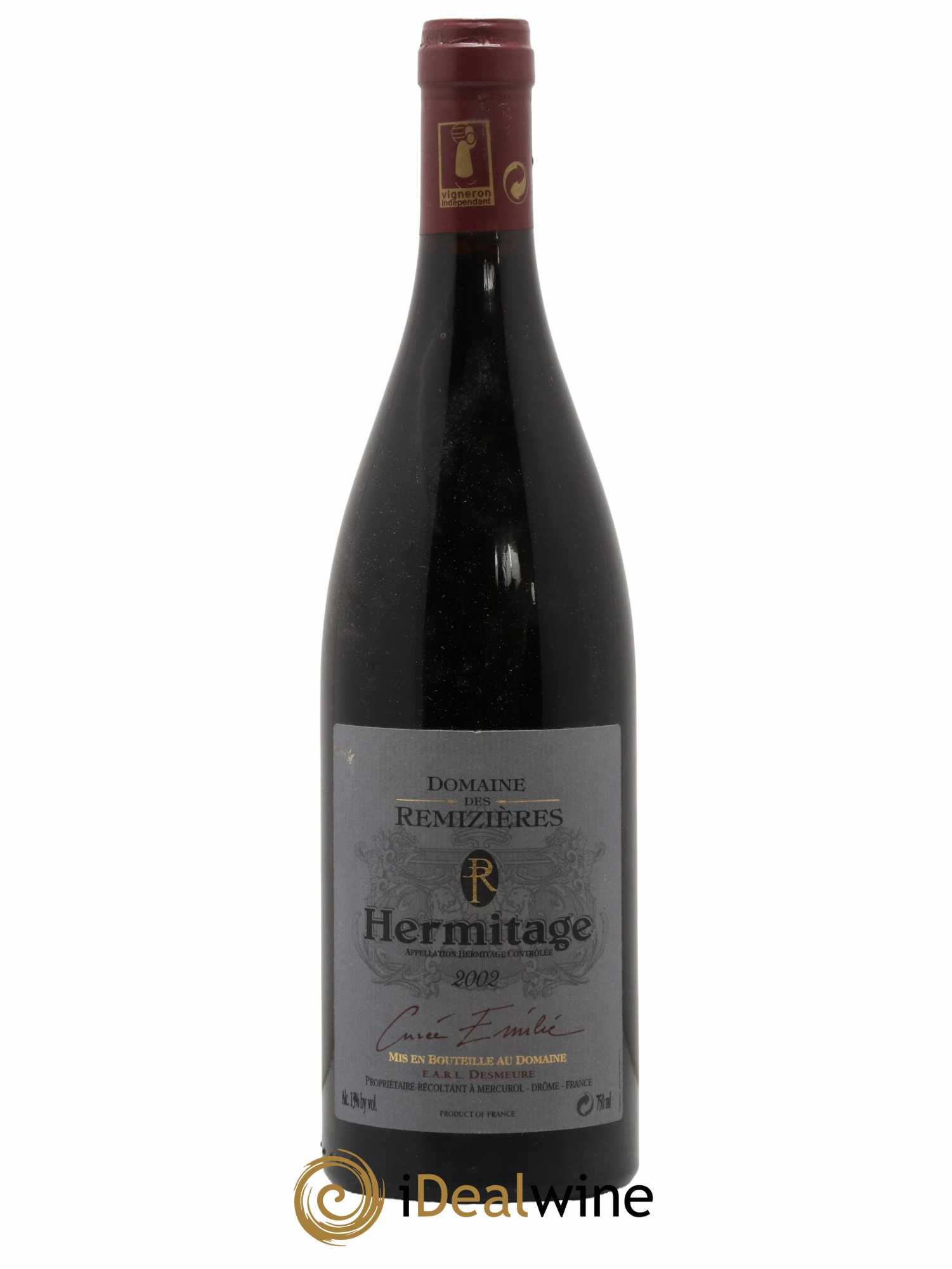 Hermitage Cuvée Emilie Rémizières (Domaine des) 2002 - Lotto di 1 bottiglia - 0