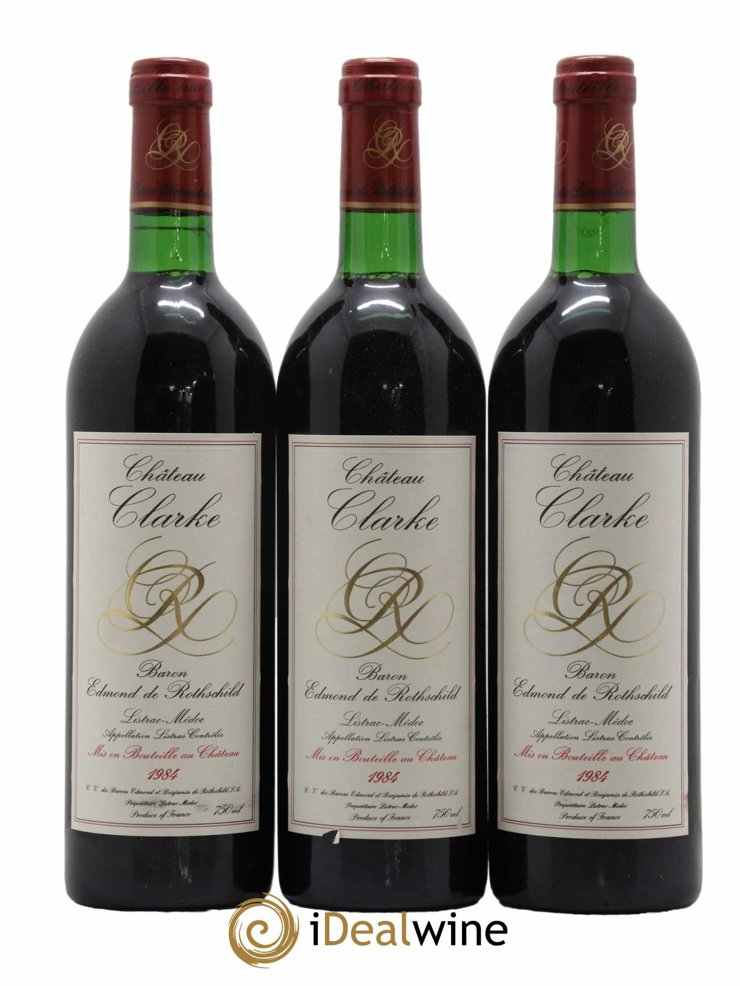 Château Clarke 1984 - Lot de 3 bouteilles - 0