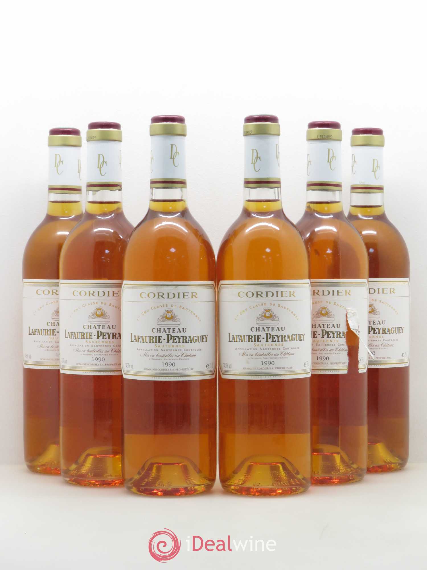 Château Lafaurie-Peyraguey 1er Grand Cru Classé 1990 - Lotto di 6 bottiglie - 0