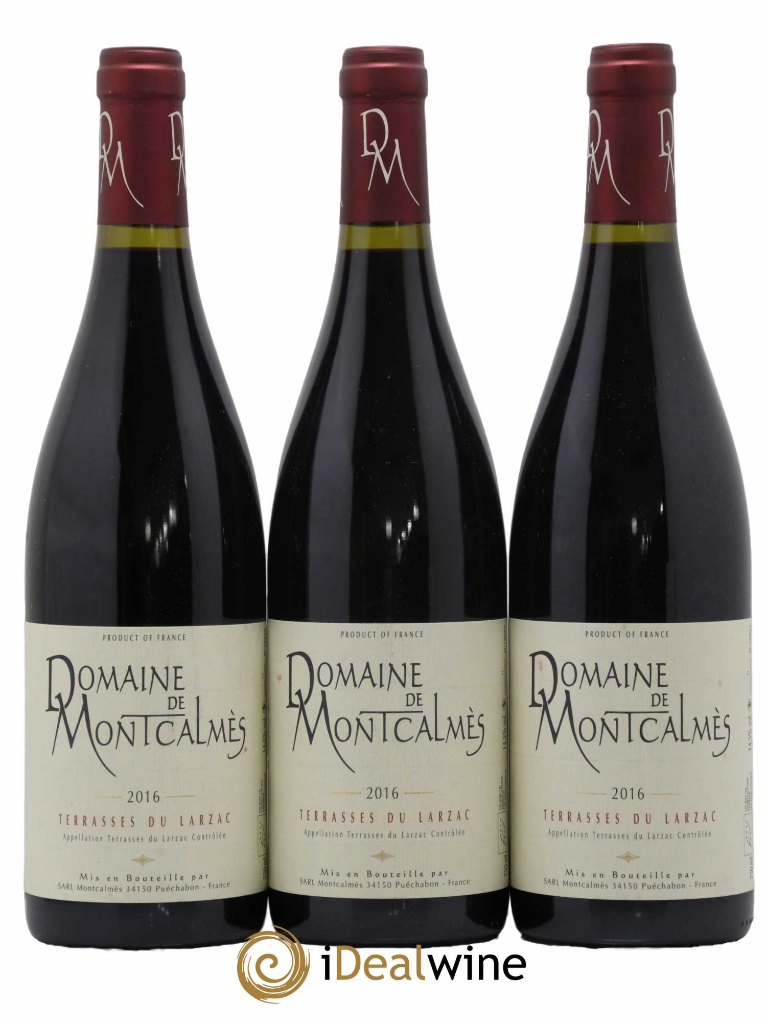 Terrasses du Larzac Domaine de Montcalmès Frédéric Pourtalié 2016 - Lot de 3 bouteilles - 0