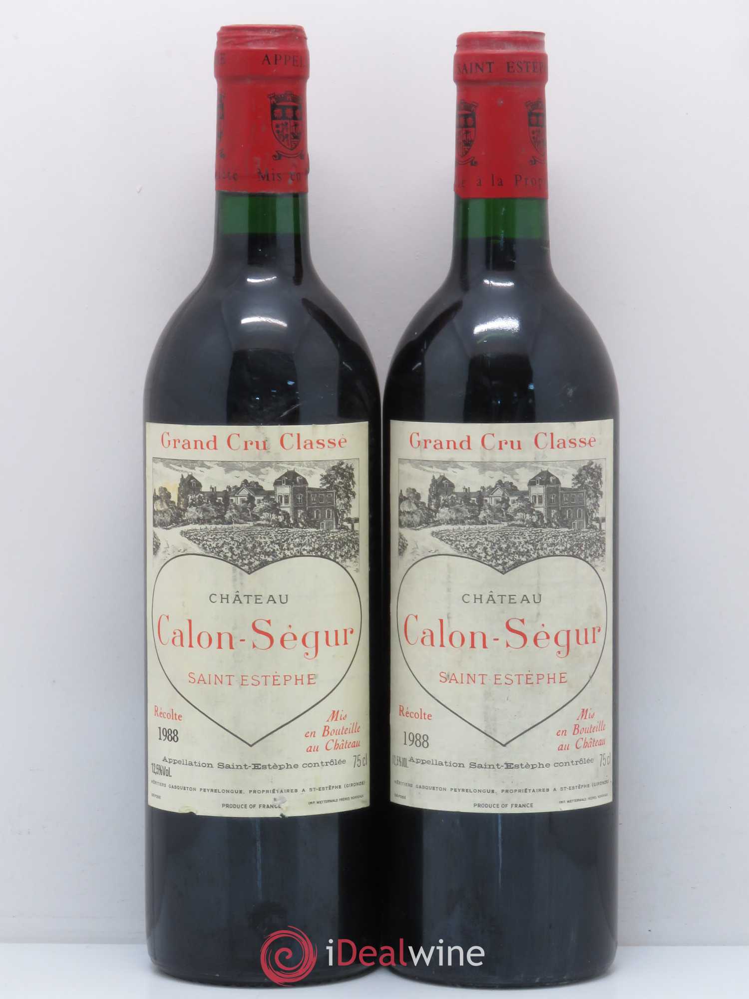 Château Calon Ségur 3ème Grand Cru Classé 1988 - Lot de 2 bouteilles - 0