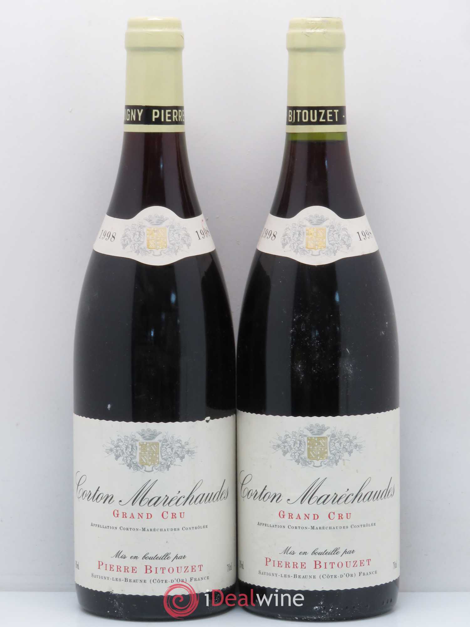 Corton Grand Cru Maréchaudes Domaine Pierre Bitouzet 1998 - Posten von 2 Flaschen - 0