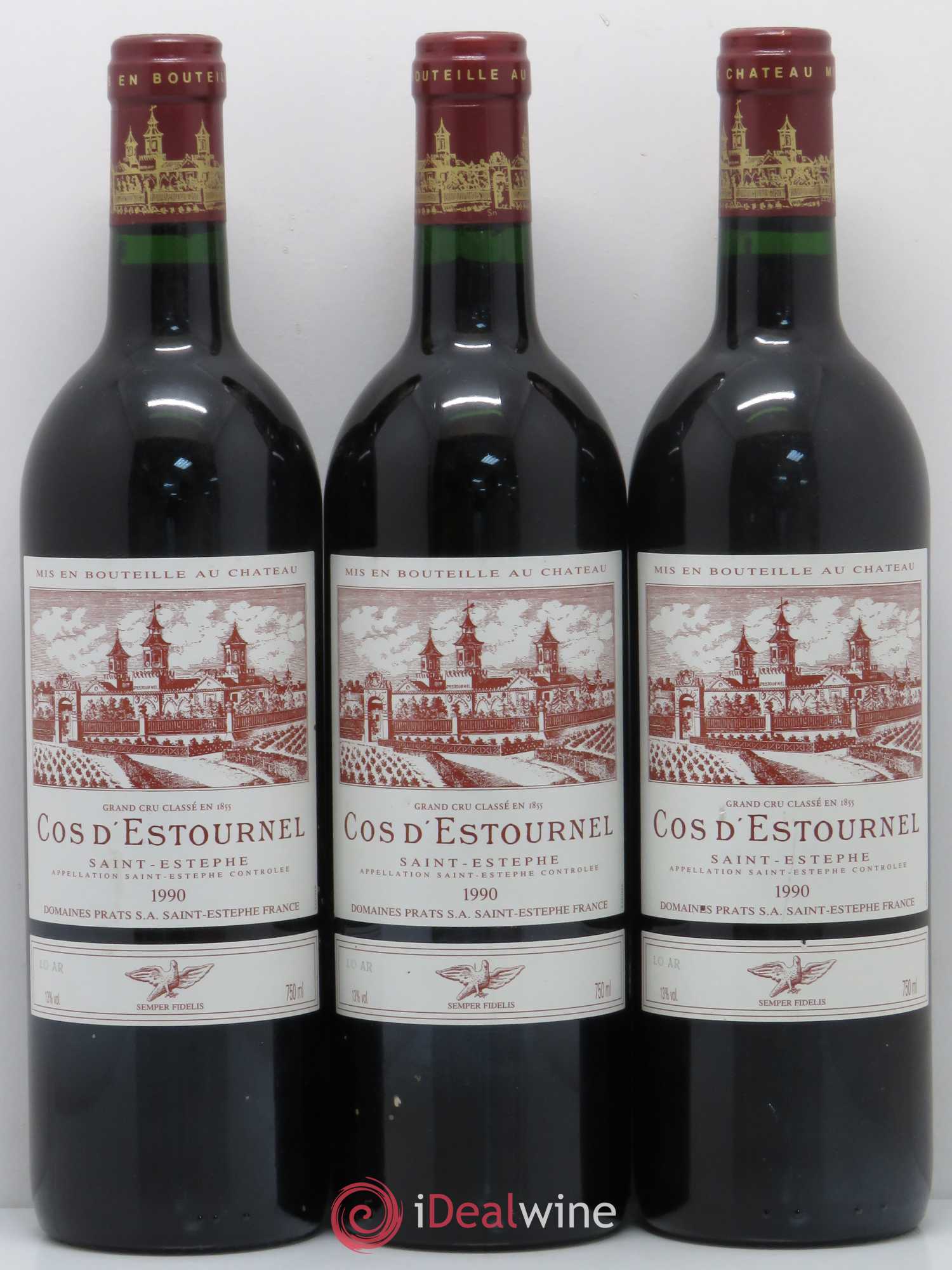Cos d'Estournel 2ème Grand Cru Classé 1990 - Lot de 3 bouteilles - 0