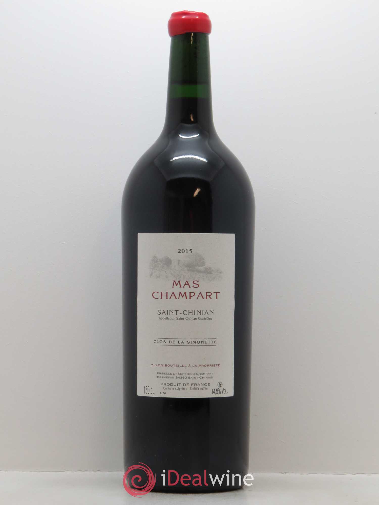 Saint-Chinian Mas Champart Clos de La Simonette Isabelle et Mathieu Champart 2015 - Lot de 1 magnum - 0