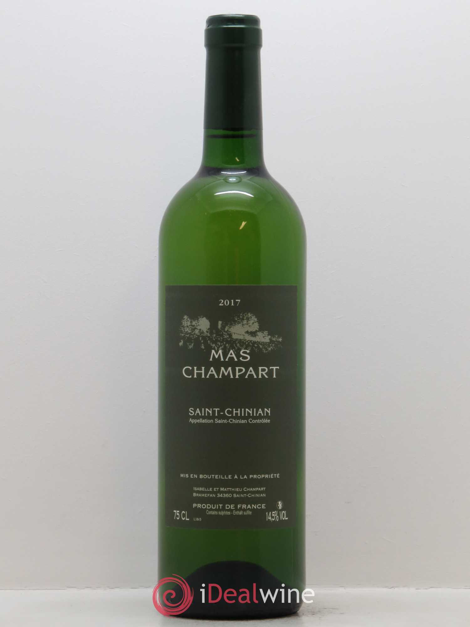 Saint-Chinian Mas Champart Isabelle et Mathieu Champart 2017 - Lot de 1 bouteille - 0