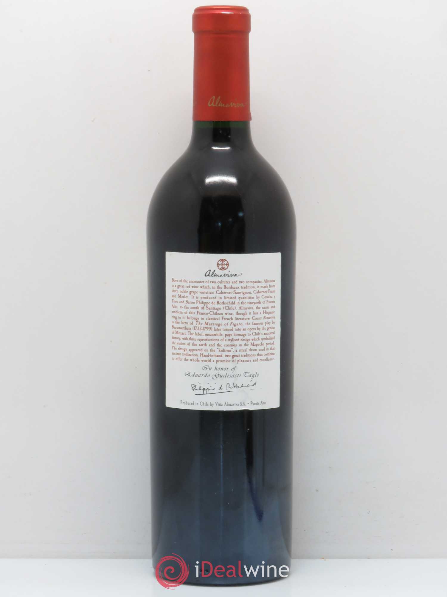 Chili Almaviva Baron P. de Rothschild Concha y Toro 1996 - Lot de 1 bouteille - 1