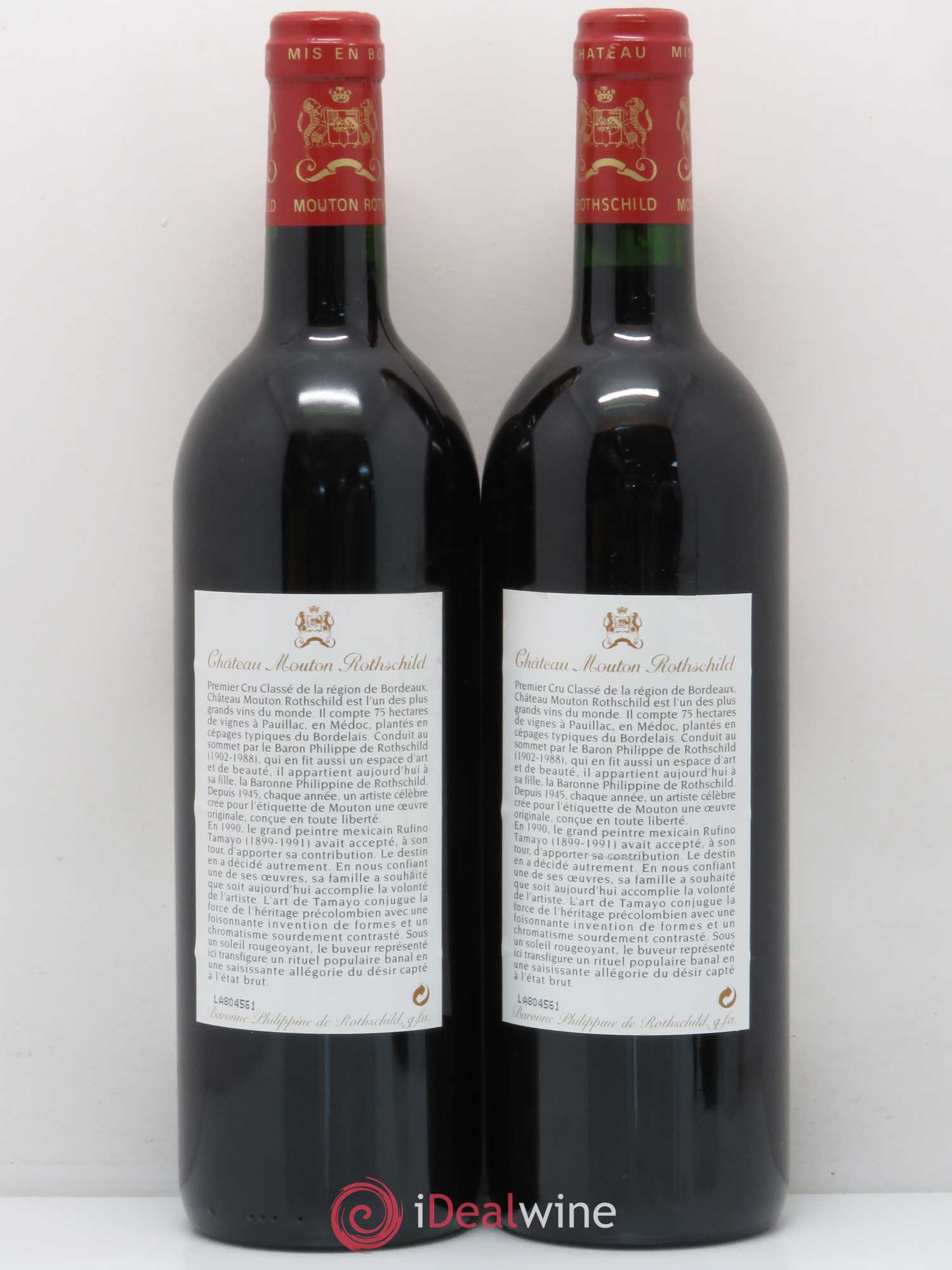 Château Mouton Rothschild 1er Grand Cru Classé 1998 - Lot de 2 bouteilles - 1