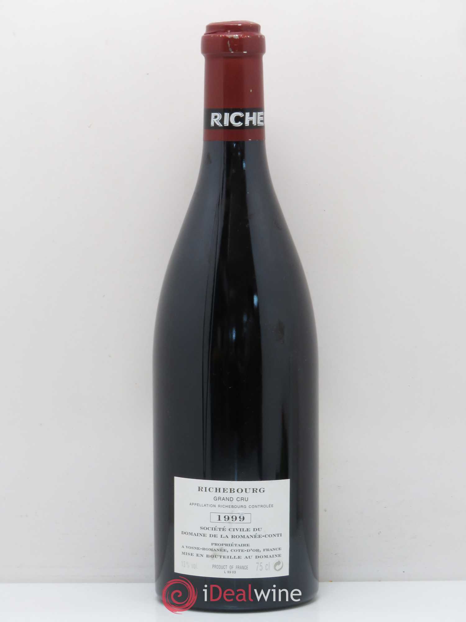 Richebourg Grand Cru Domaine de la Romanée-Conti 1999 - Lot de 1 bouteille - 1