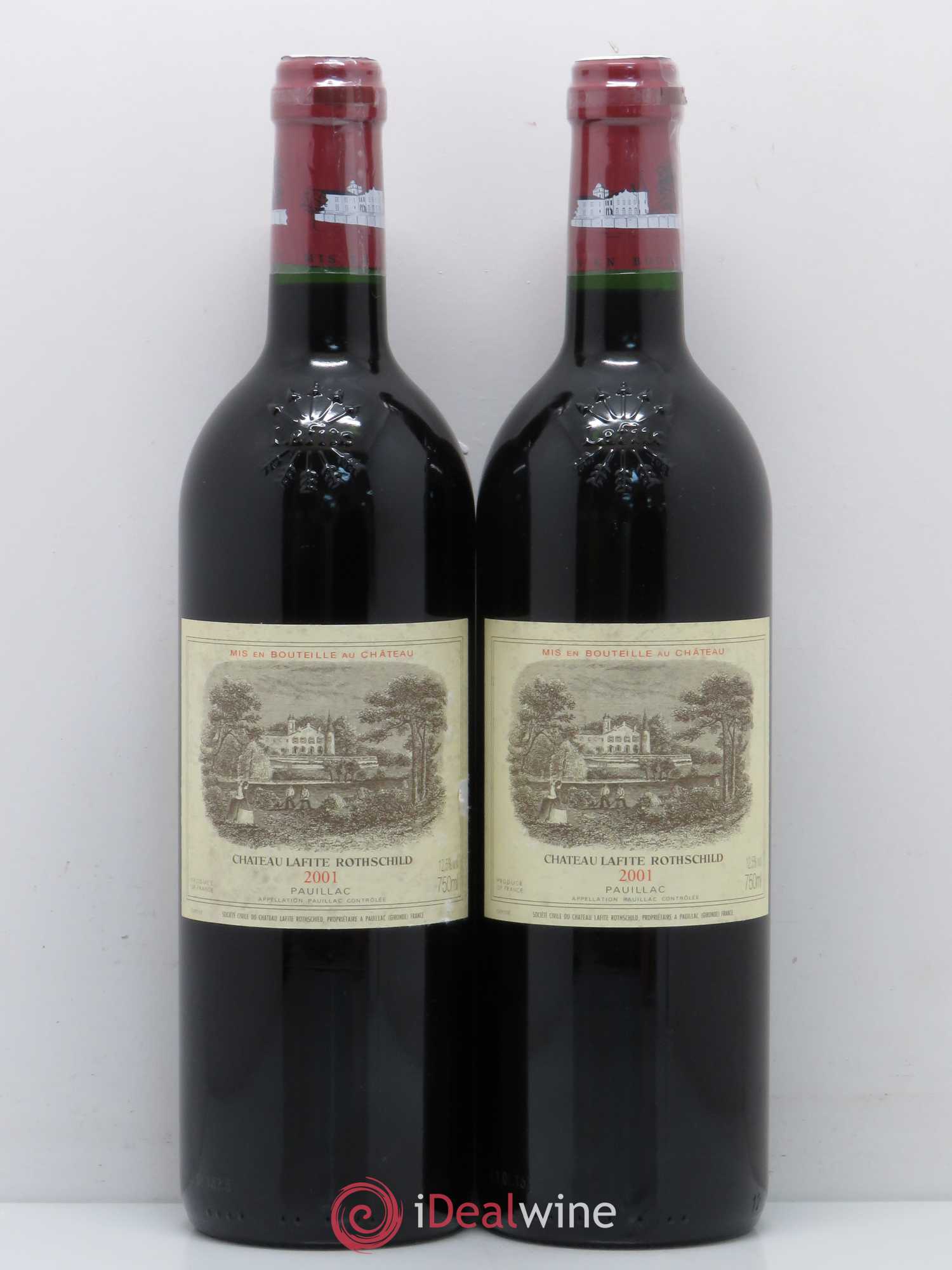Château Lafite Rothschild 1er Grand Cru Classé 2001 - Lot de 2 bouteilles - 0