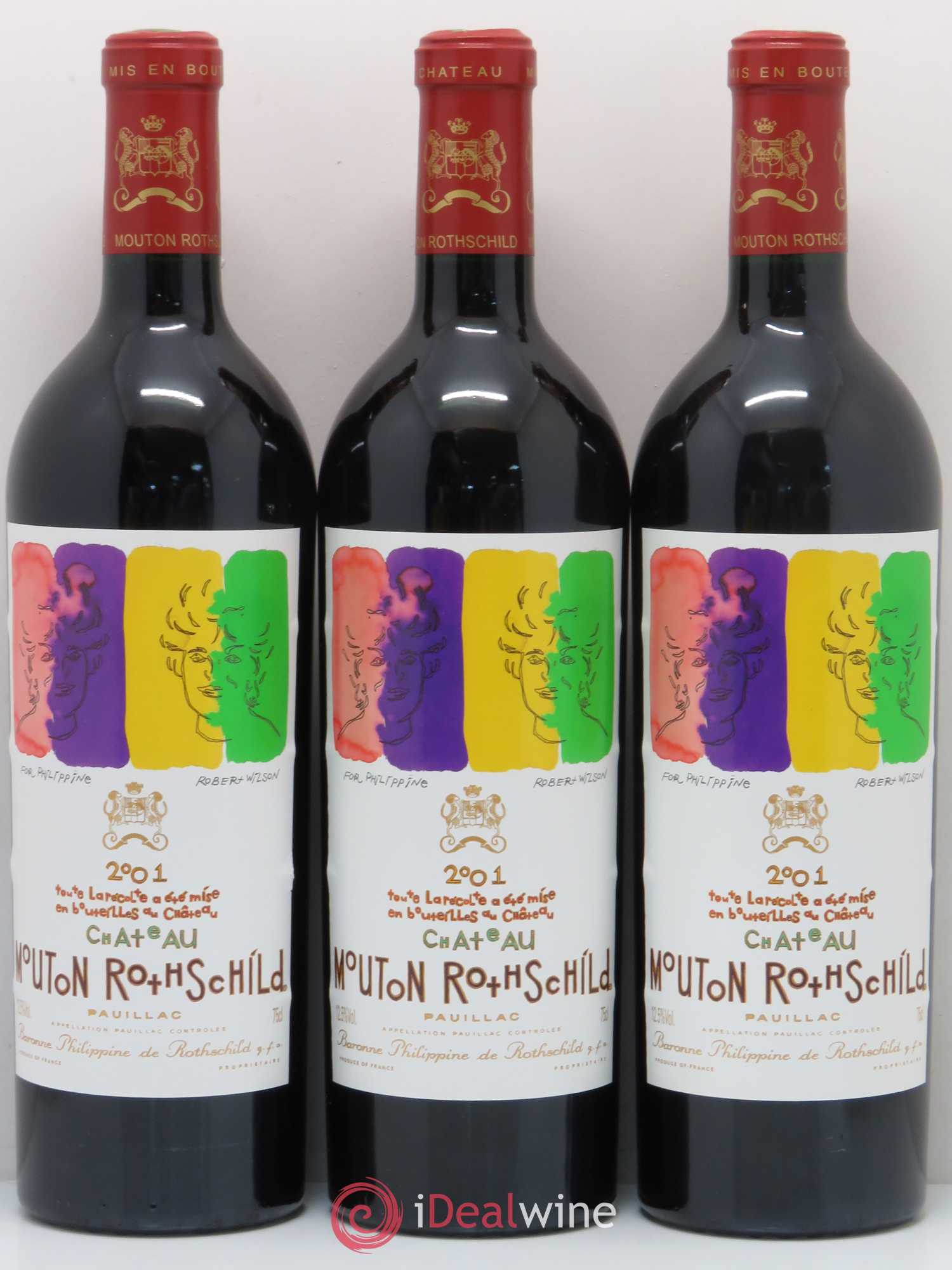 Château Mouton Rothschild 1er Grand Cru Classé 2001 - Lot de 6 bouteilles - 3