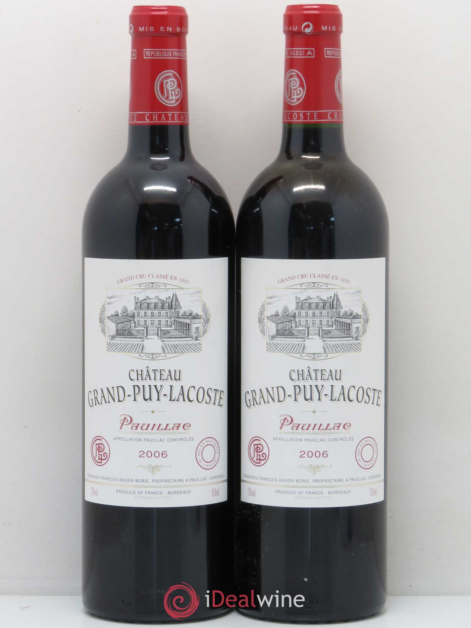 Château Grand Puy Lacoste 5ème Grand Cru Classé 2006 - Lot de 2 bouteilles - 0