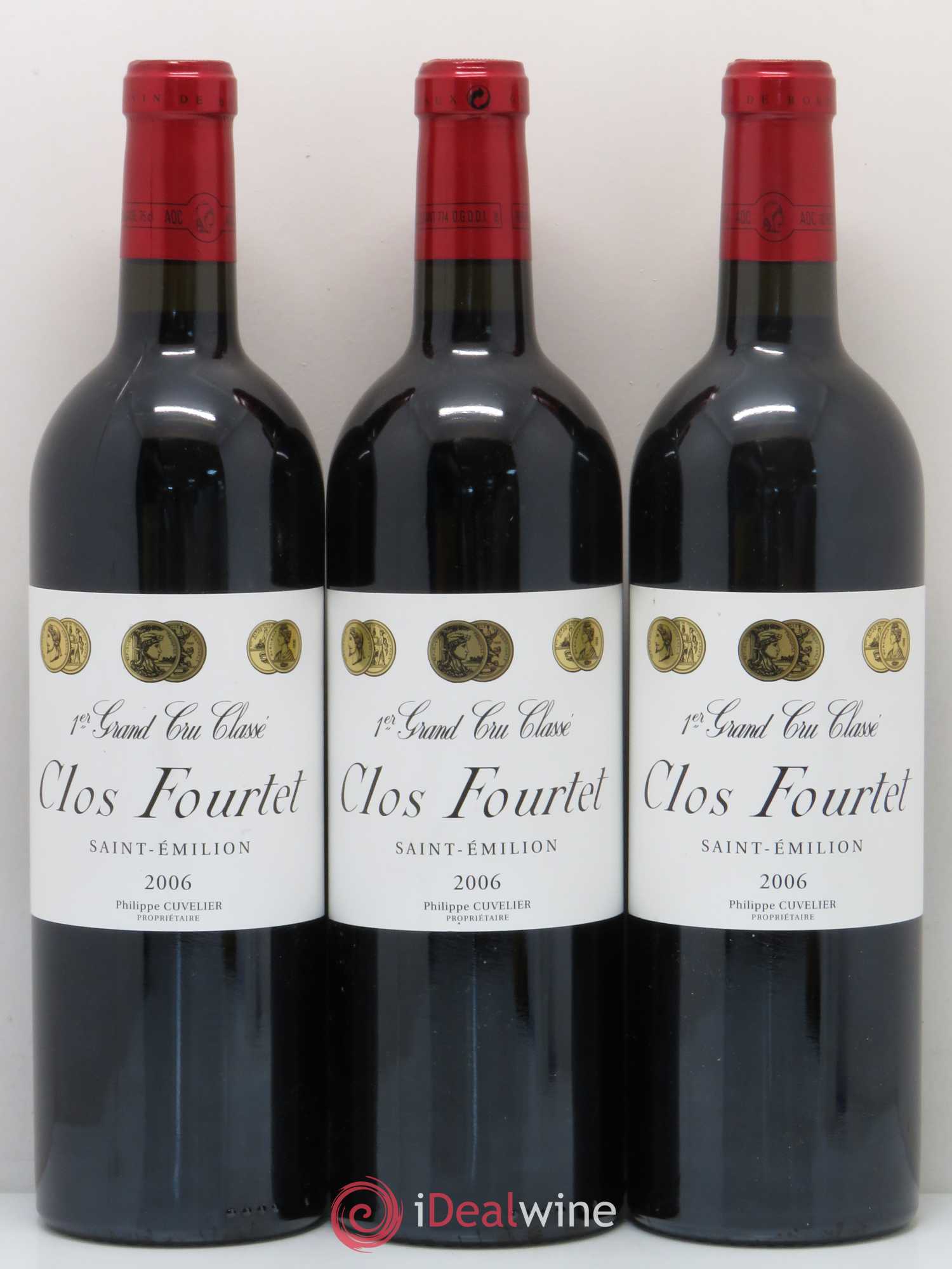 Clos Fourtet 1er Grand Cru Classé B 2006 - Lot de 3 bouteilles - 0