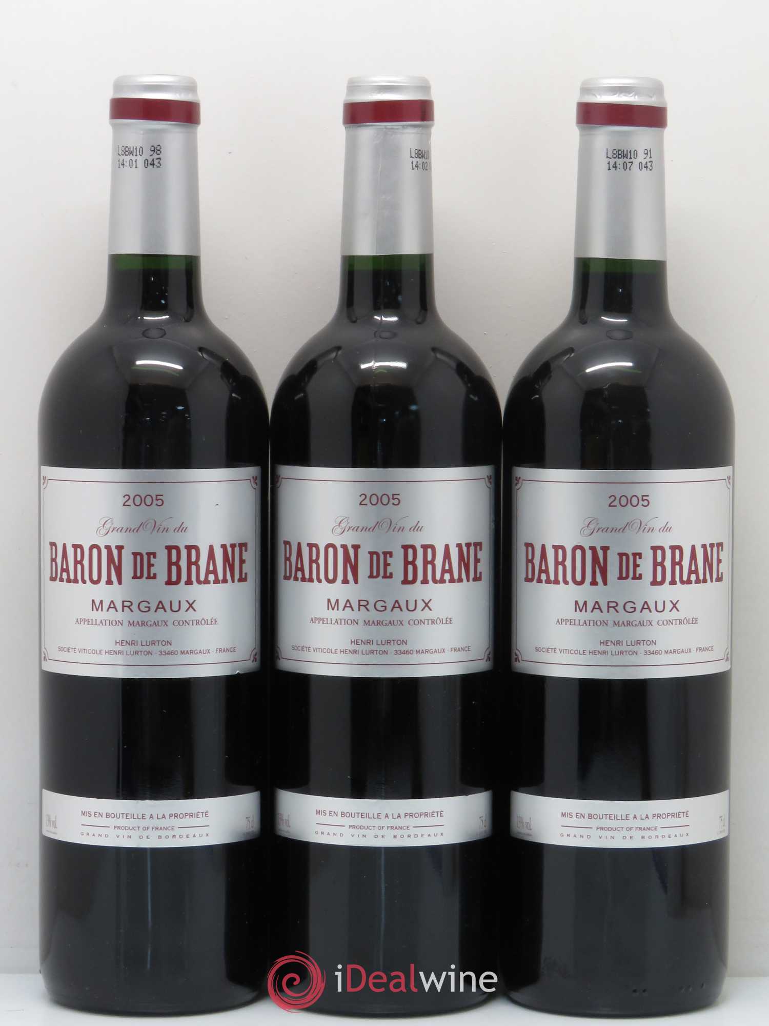 Baron de Brane Second Vin 2005 - Lot de 3 bouteilles - 0