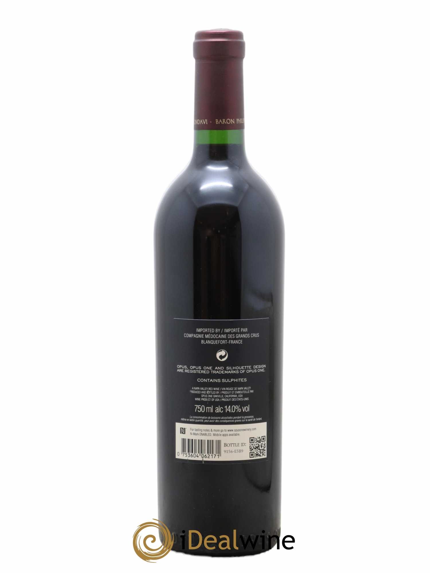 Napa Valley Opus One Robert Mondavi 2017 - Lot de 1 bouteille - 1