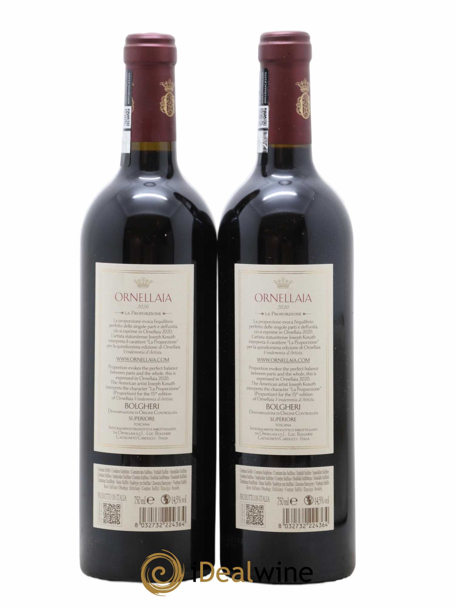 Bolgheri DOC Ornellaia La Proporzione 2020 - Lot de 2 bouteilles - 1