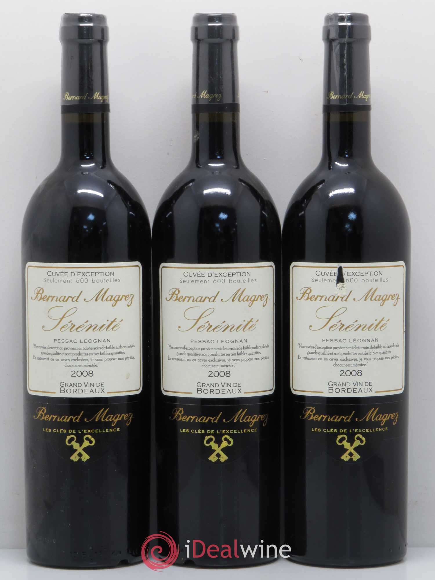 Pessac-Léognan Sérénité Bernard Magrez 2008 - Lot of 6 bottles - 2