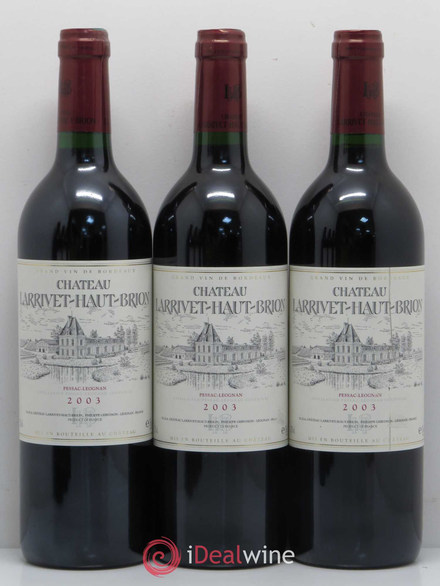 Château Larrivet Haut-Brion 2003 - Lot de 6 bouteilles - 1