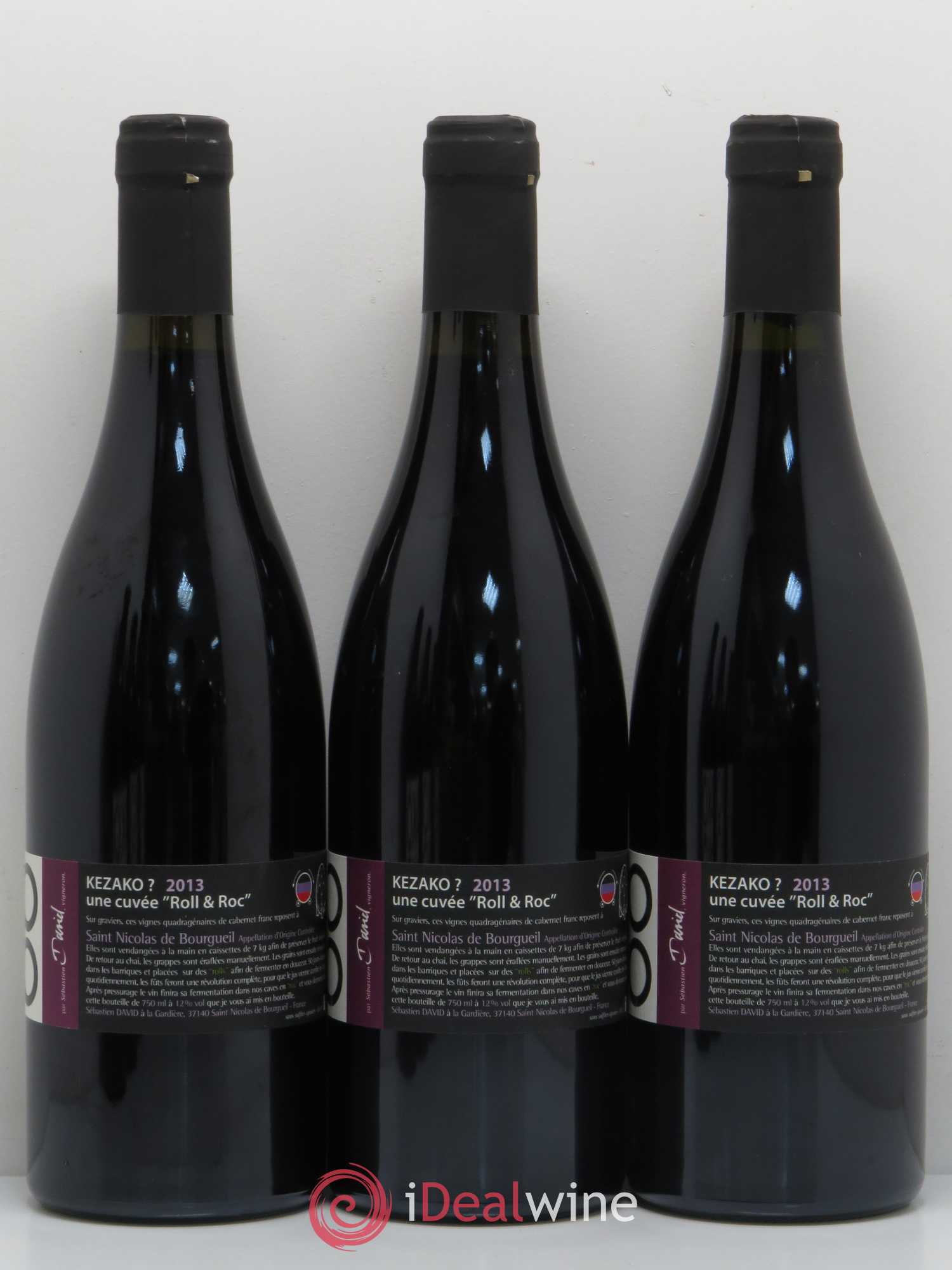 Saint-Nicolas de Bourgueil Kezako Sébastien David (sans prix de réserve) 2013 - Posten von 6 Flaschen - 2