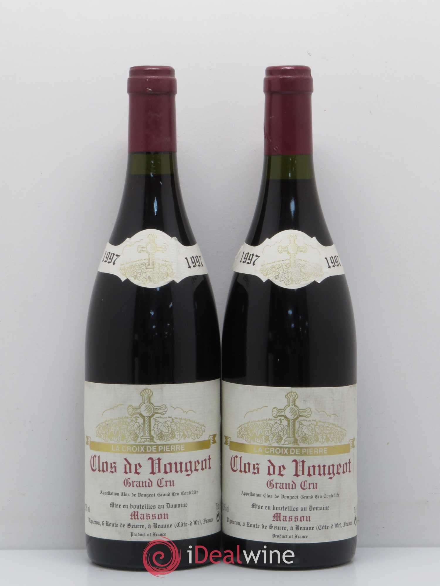 Clos de Vougeot Grand Cru Domaine Masson 1997 - Lot de 2 bouteilles - 0