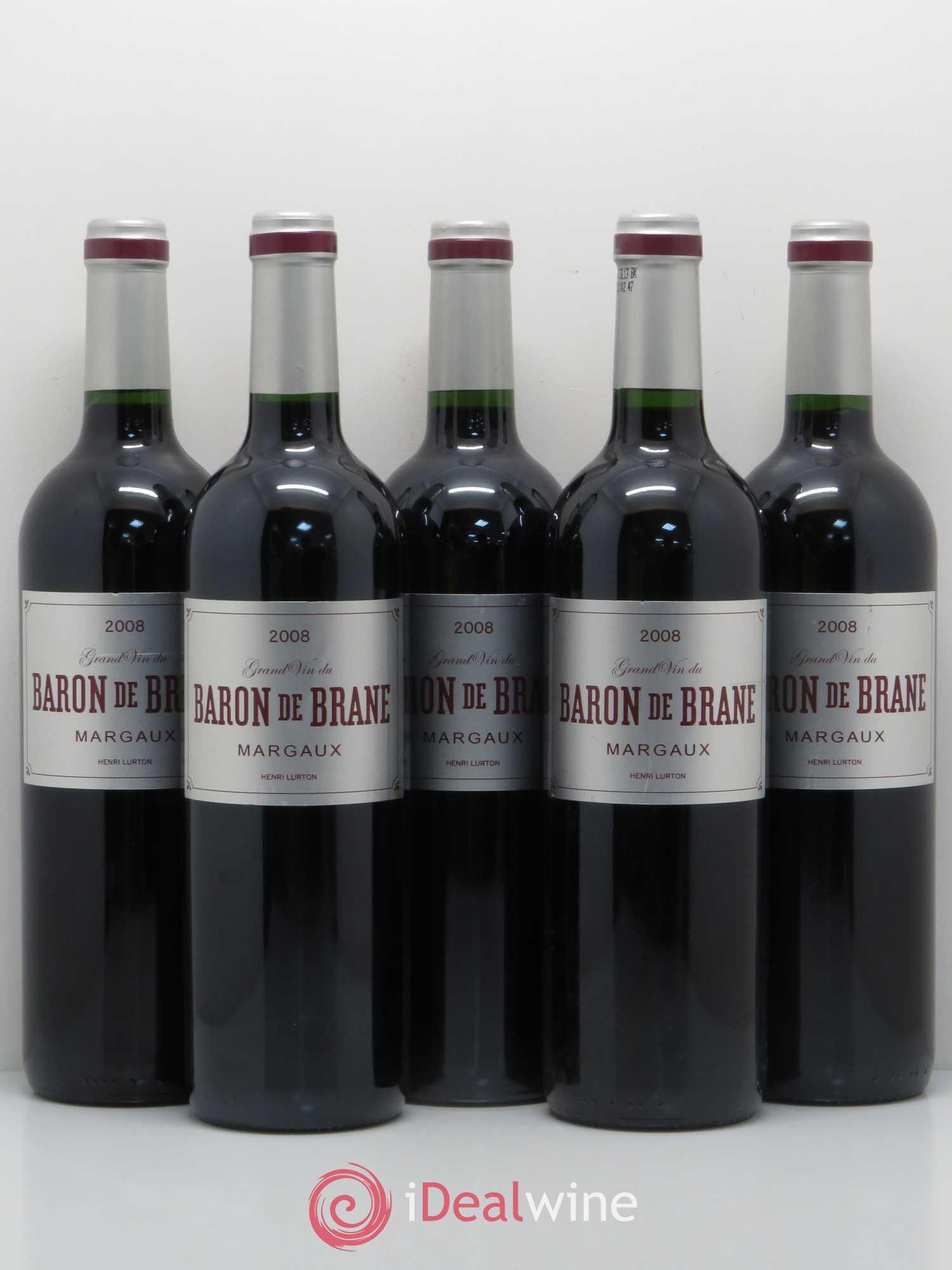 Baron de Brane Second Vin (sans prix de réserve) 2008 - Lot de 5 bouteilles - 0