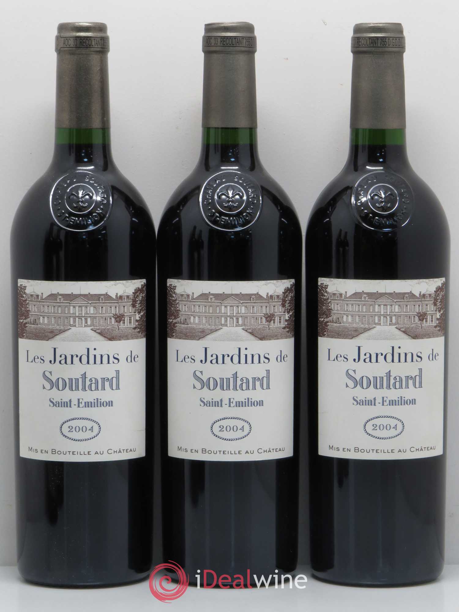 Saint-Émilion Les Jardins de Soutard   2004 - Lot de 5 bouteilles - 1