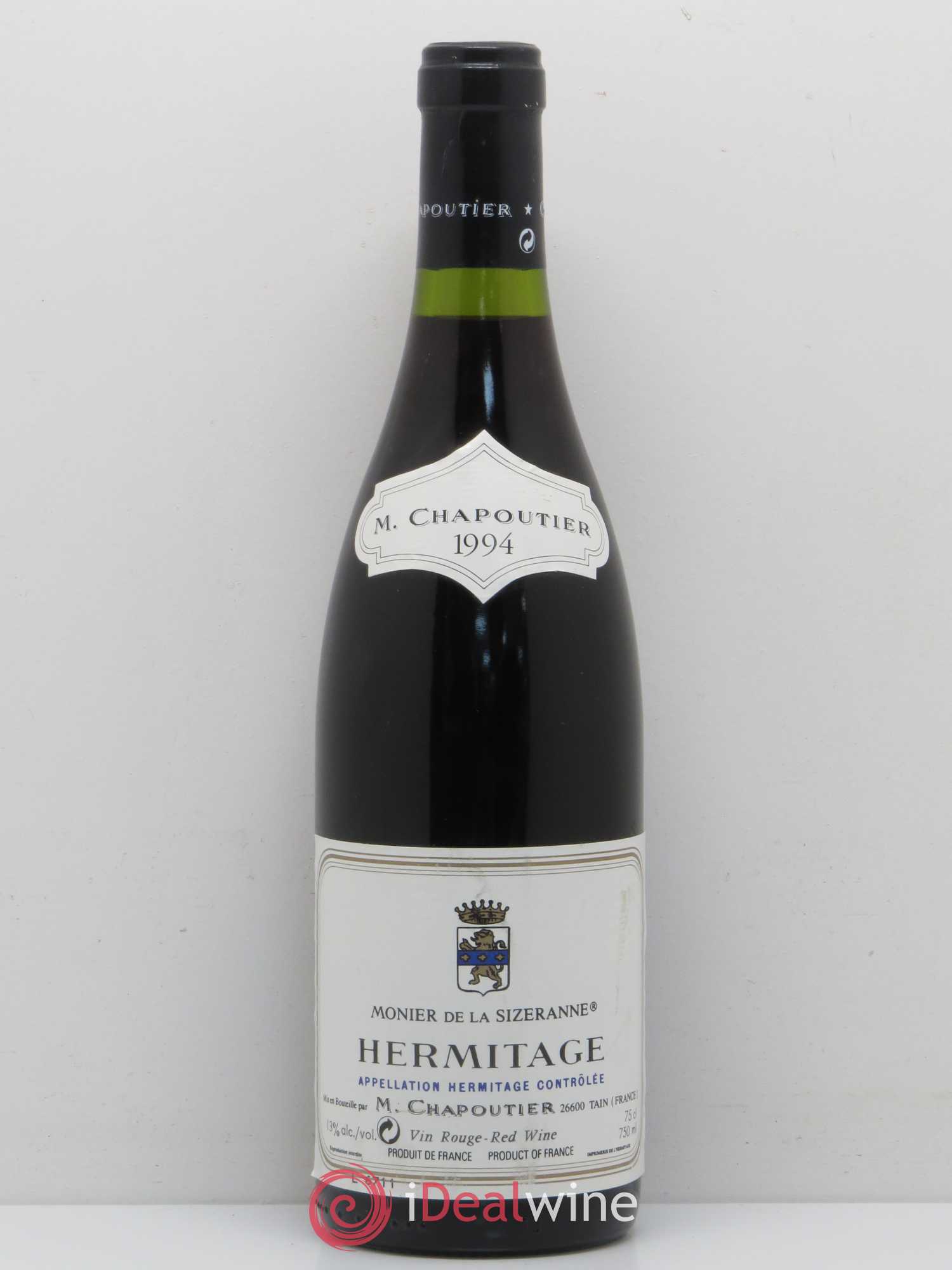 Hermitage Monier de La Sizeranne Chapoutier 1994 - Lot de 1 bouteille - 0
