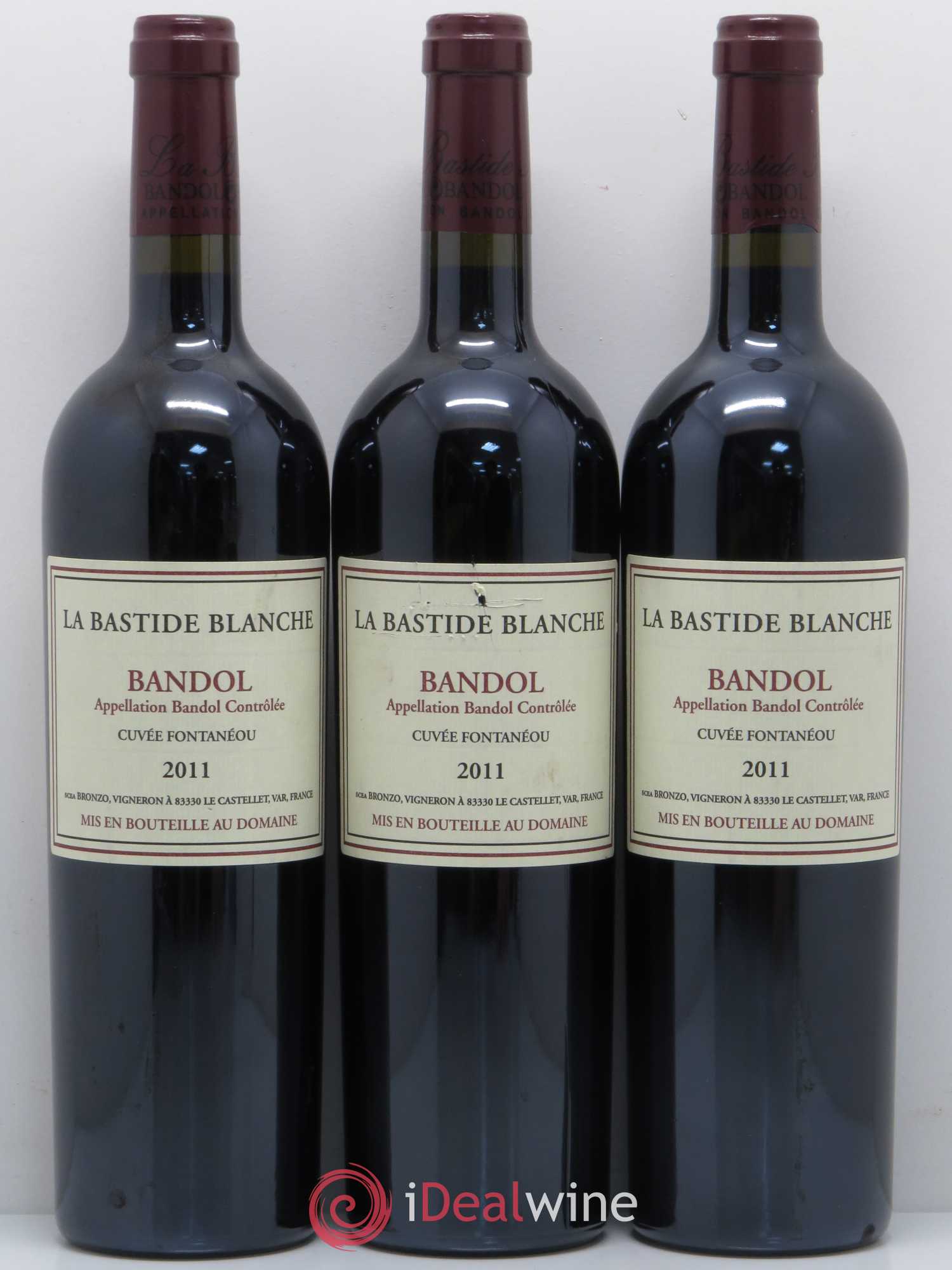 Bandol La Bastide Blanche Cuvée Fontanéou Famille Bronzo 2011 - Lot de 3 bouteilles - 0