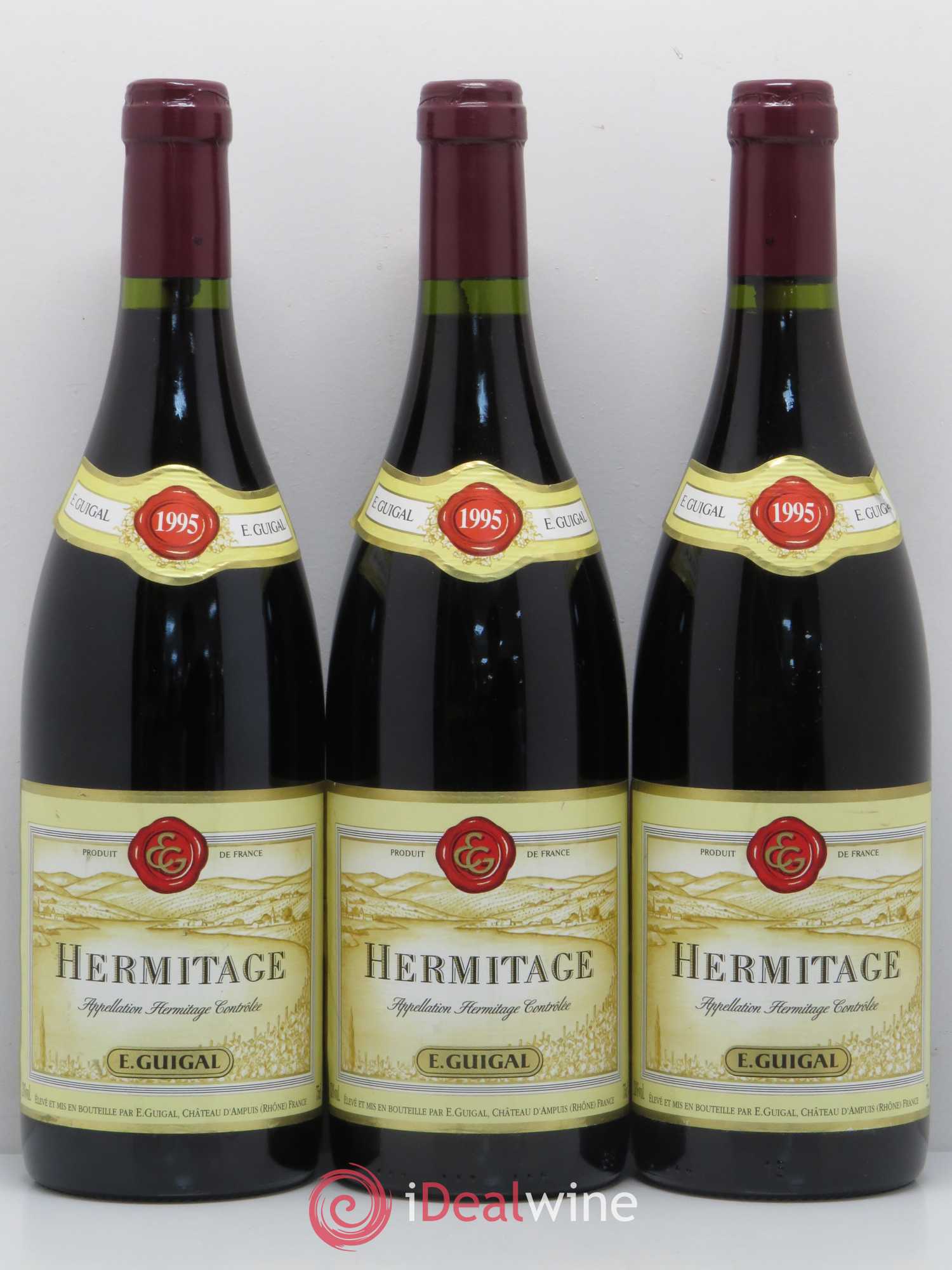 Hermitage Guigal 1995 - Lot de 3 bouteilles - 0