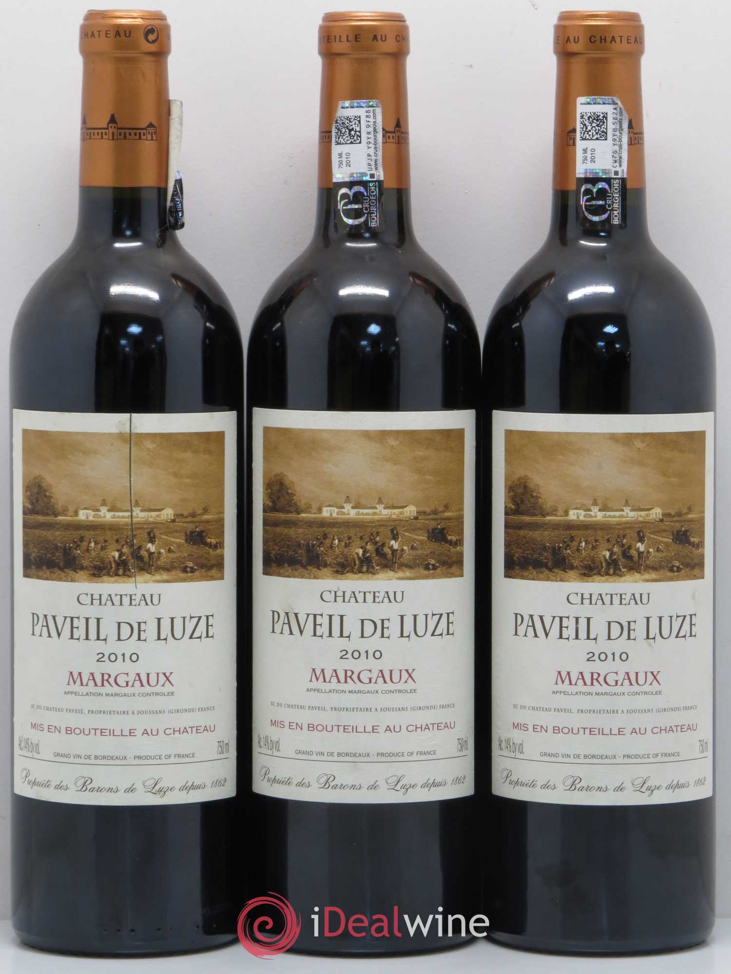Château Paveil de Luze Cru Bourgeois 2010 - Lot de 3 bouteilles - 0