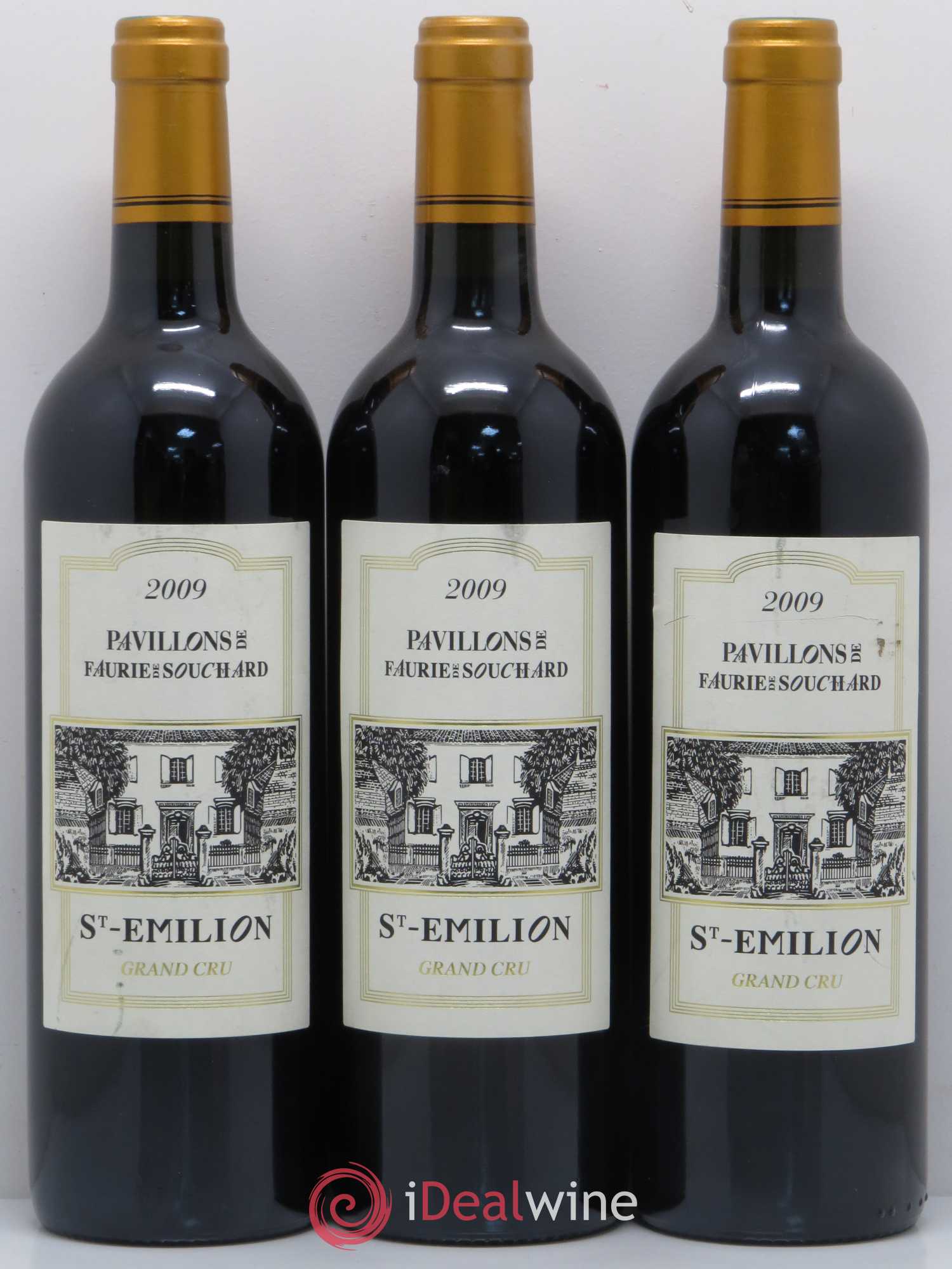 Saint-Émilion Les Pavillons de Faurie de Souchard (sans prix de réserve) 2009 - Posten von 3 Flaschen - 0