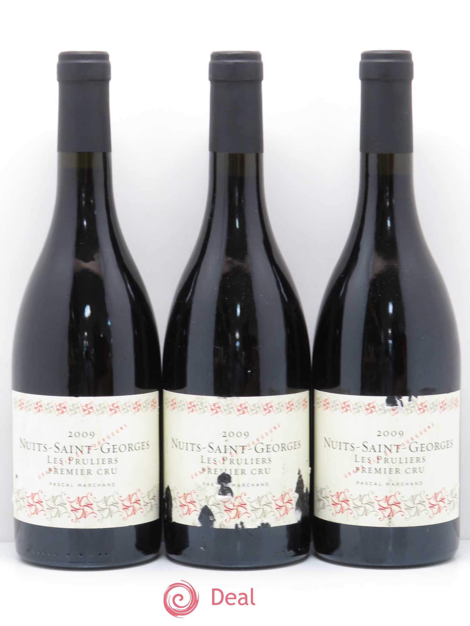Nuits-Saint-Georges 1er Cru Les Pruliers Pascal Marchand 2009 - Lot de 3 bouteilles - 0