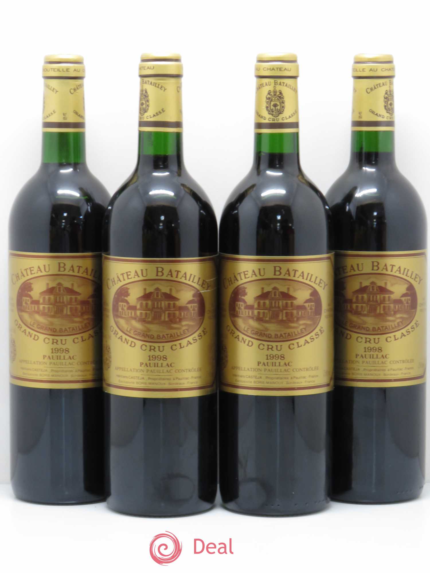 Château Batailley 5ème Grand Cru Classé 1998 - Lot de 4 bouteilles - 0