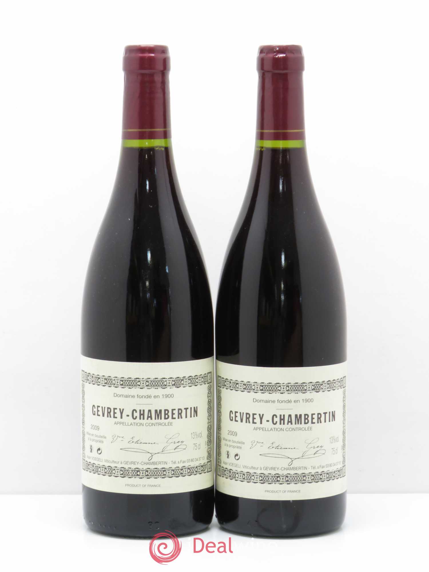 Gevrey-Chambertin Etienne Grey Alain Voegeli 2009 - Posten von 2 Flaschen - 0